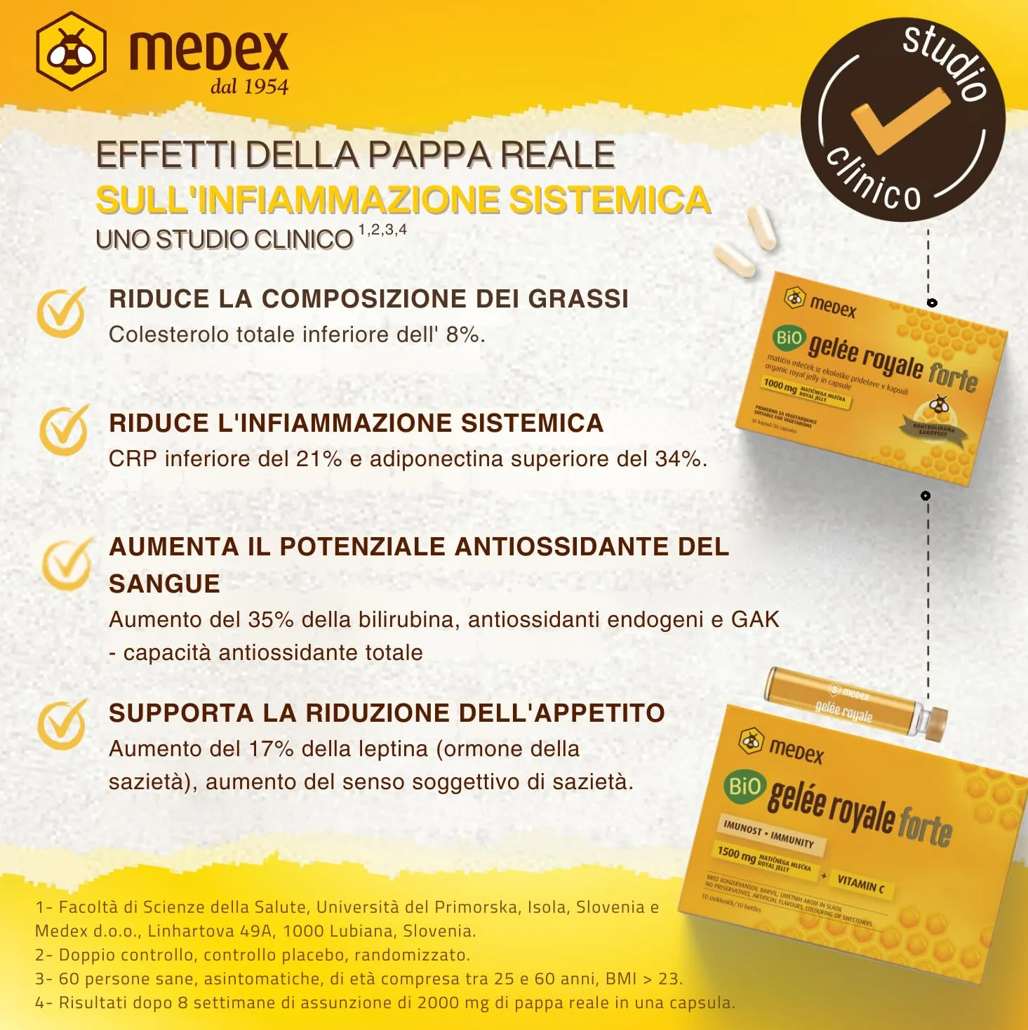 Medex Organic Geleé Royal FORTE 1000 mg liofilizzata capsule 30 pz