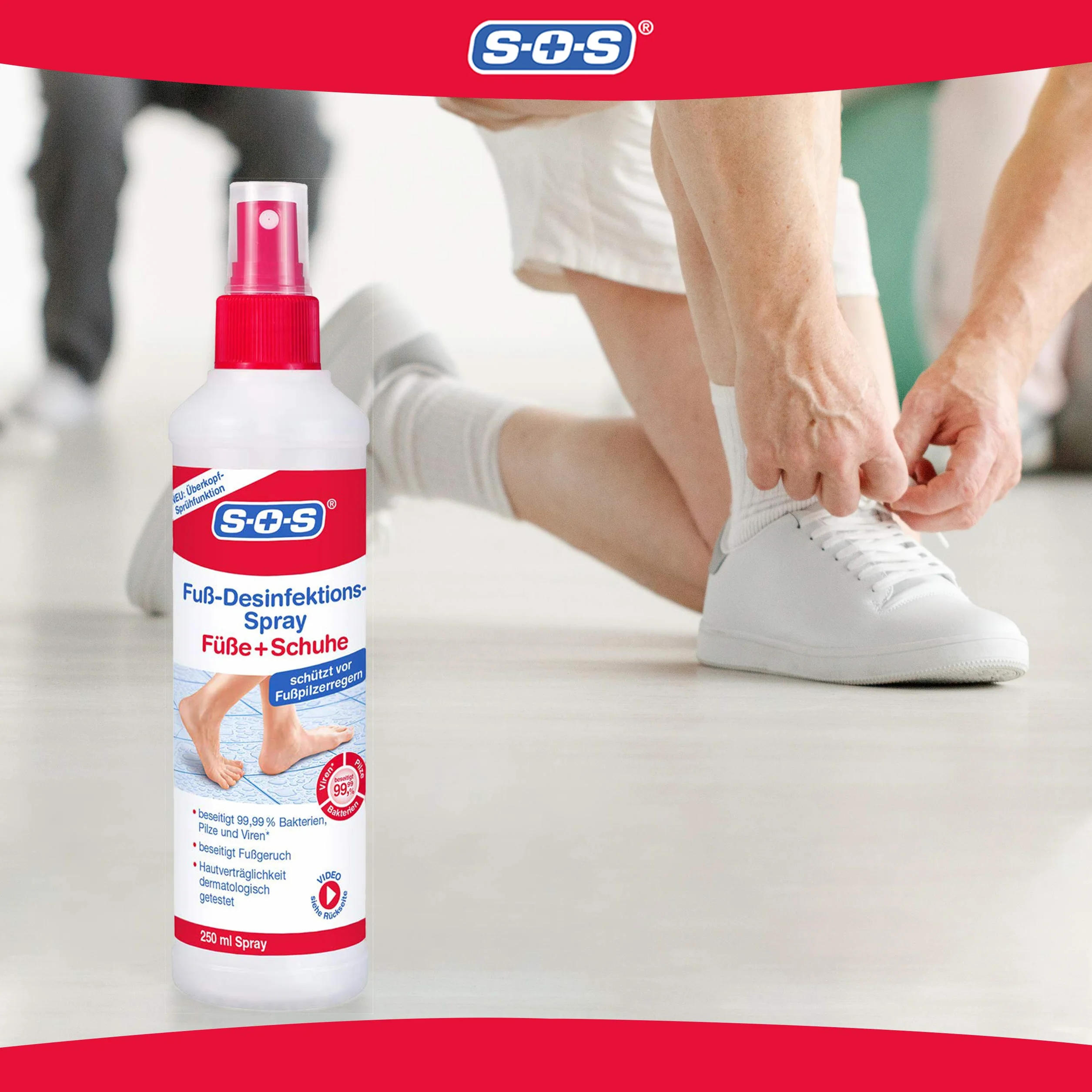 SOS Spray disinfettante per piedi e scarpe 250 ml