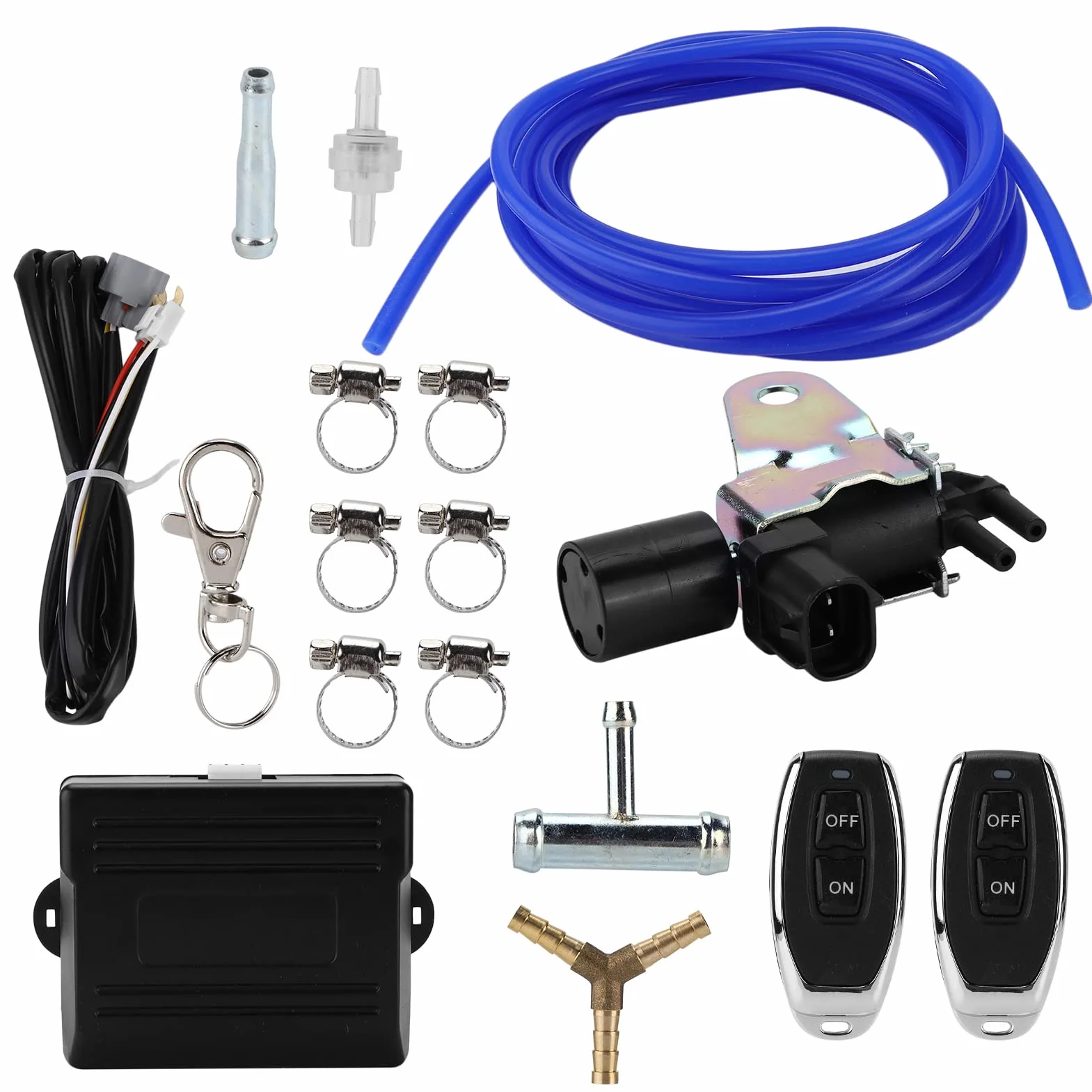 Kit Controller Universale per Valvola di Ritaglio di Scarico Wireless per Auto | Controllo Professionale, Condizioni Ottimali, Installazione Semplice | Metallo + Plastica + Gomma