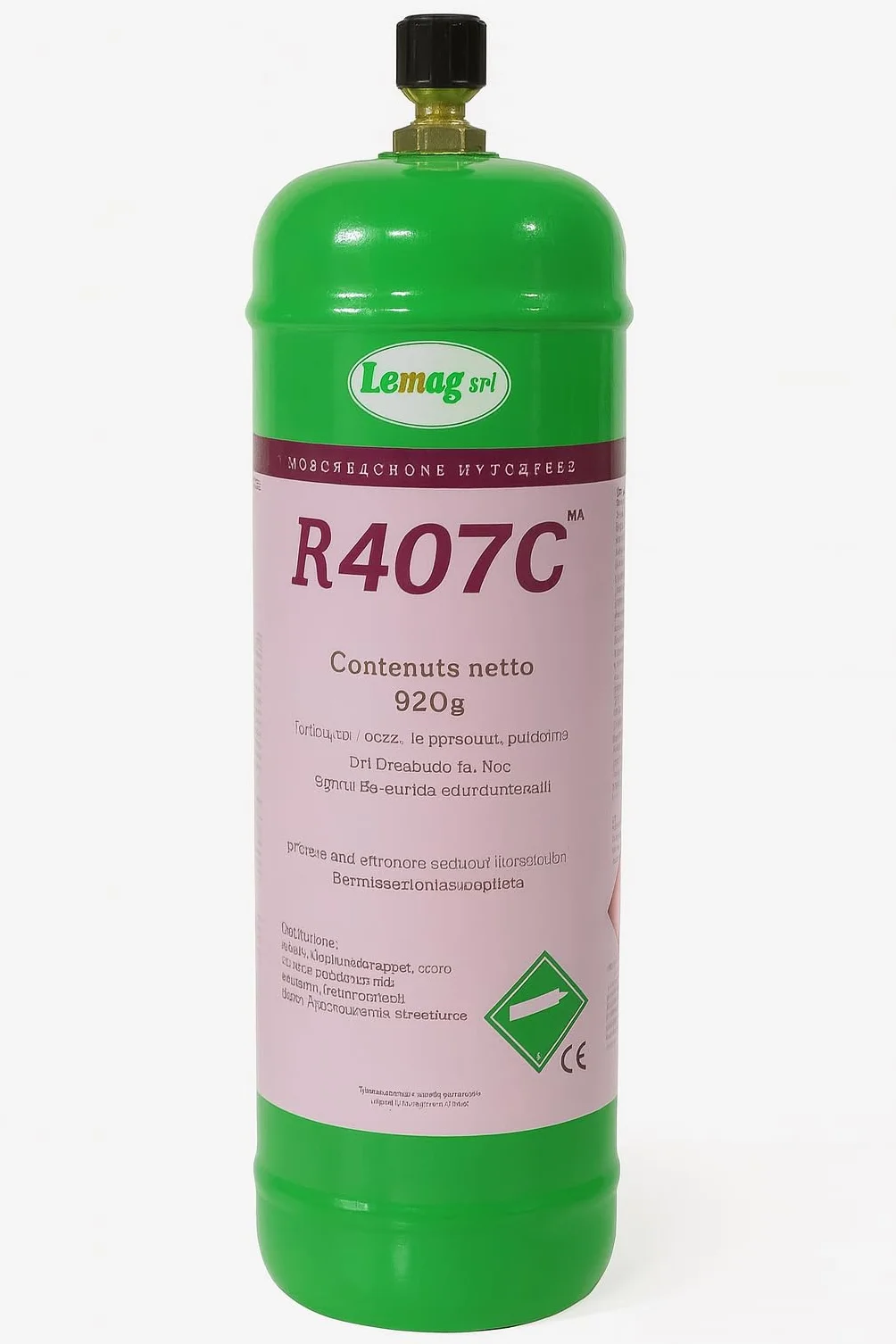 Gas Refrigerante Organico Ecologico per Climatizzatori Split e Pompe di Calore – Sostituisce R410A e R407 – Alta Efficienza e Facilità d’Uso – Bombola 950 g Pronta all’Uso – LEMAG SRL (R407)