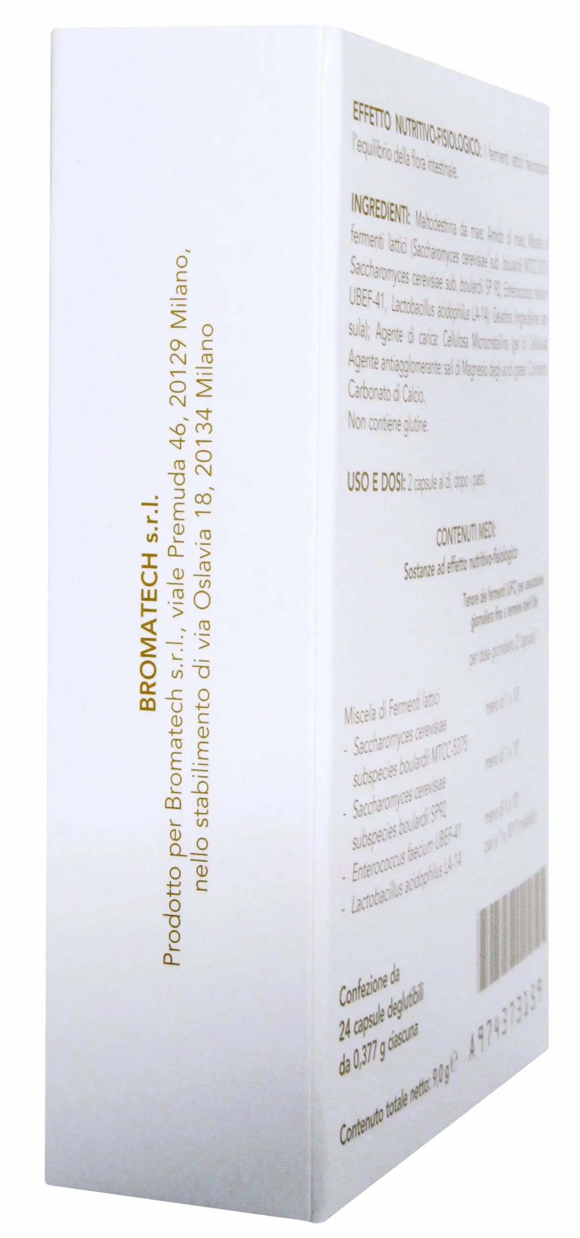 Bromatech Enterelle Plus Integratore Alimentare Fermenti Lattici Batteriocine 24 Capsule