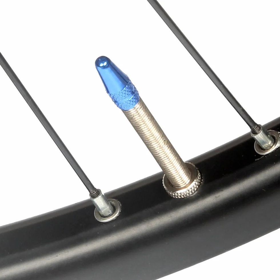 SENZEAL 6 Pezzi Tappo Valvola Lega Alluminio per Bicicletta Blu
