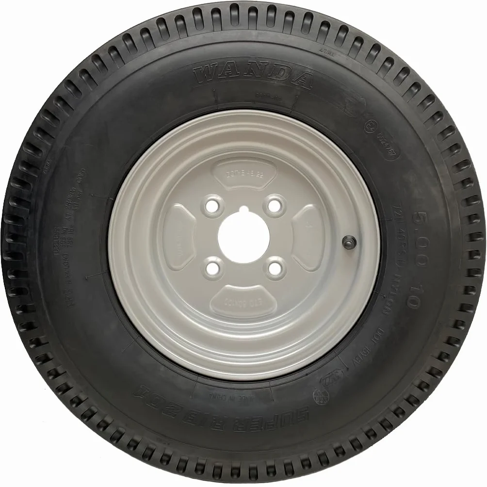 Parnells Ruota e Pneumatico per Rimorchio 5.00-10 4 Strati 4 Perni PCD 4 Pollici 508 mm 137 mm 355 kg