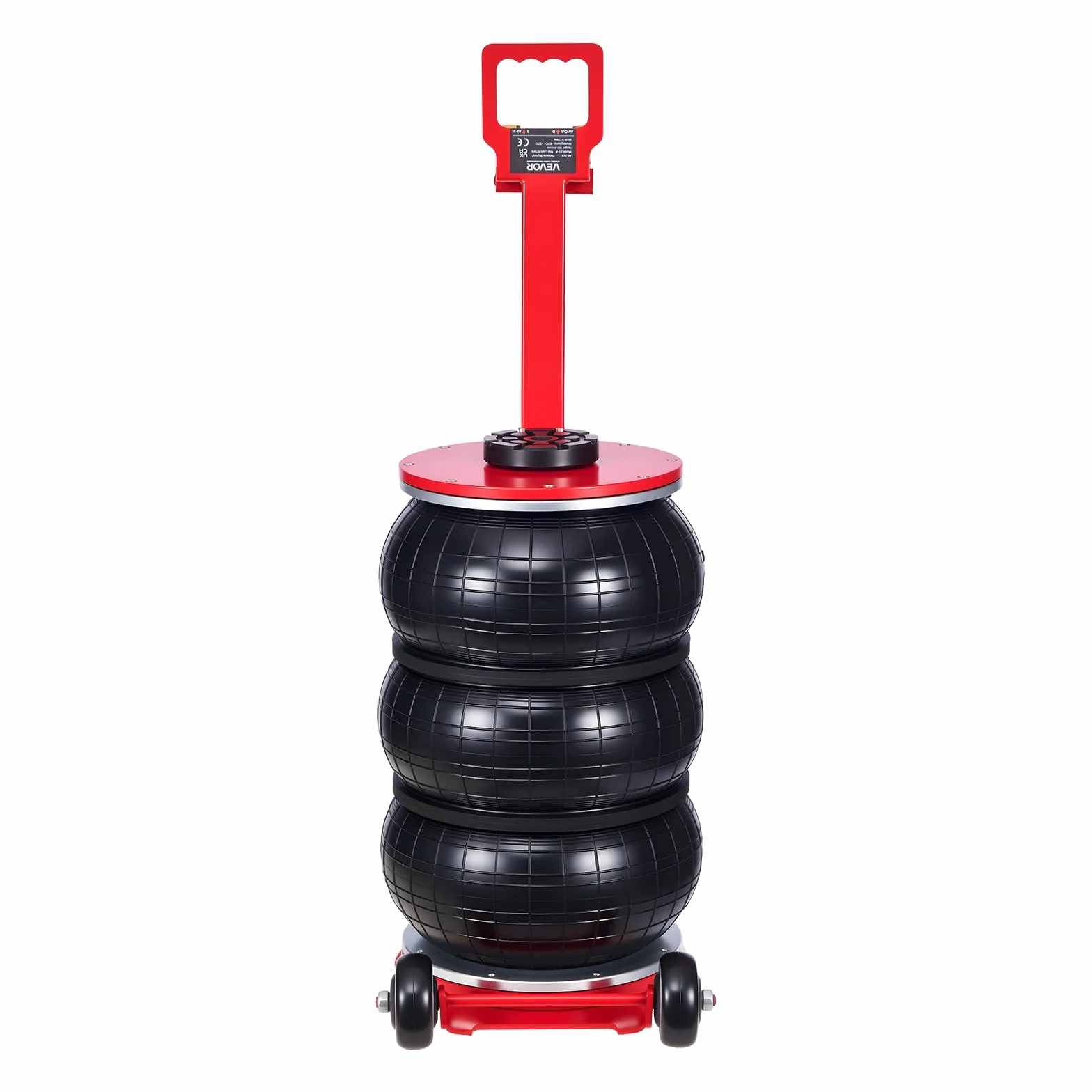 VEVOR Cric Pneumatico per Auto da 5 Tonnellate con 6 Tubi in Acciaio e Manico Lungo Regolabile, Altezza di Sollevamento da 140 a 464 mm, Sollevamento Rapido, Cric Pneumatico per Auto, SUV