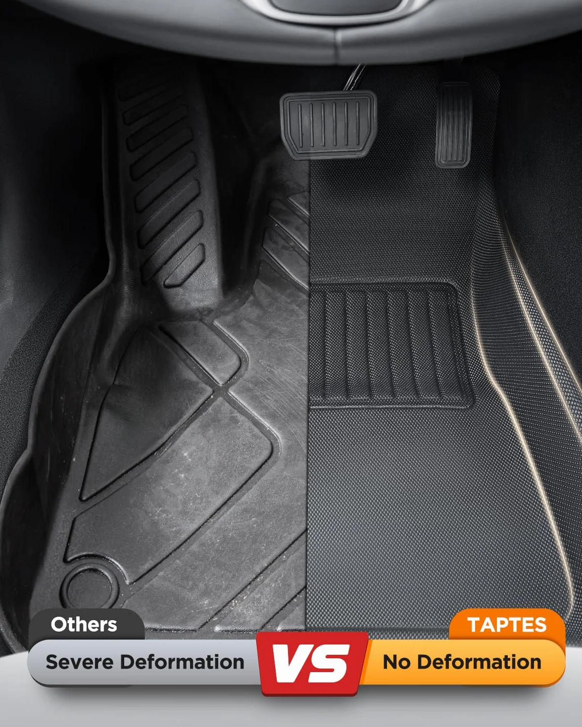 TAPTES 6 pezzi di tappetini per Tesla Model 3 Highland 2025 2024, 2024 2025 Accessori per Model 3. Tappetini per tutte le stagioni e tappetino per bagagliaio per Model 3, Accessori per Tesla Model 3