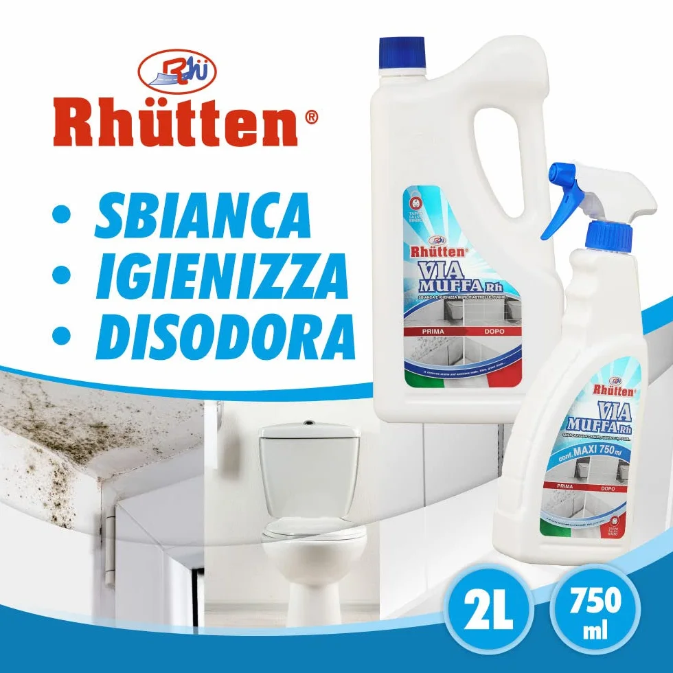 Rhütten Via Muffa Rh Detergente Cloroattivo Azione Rapida 2L