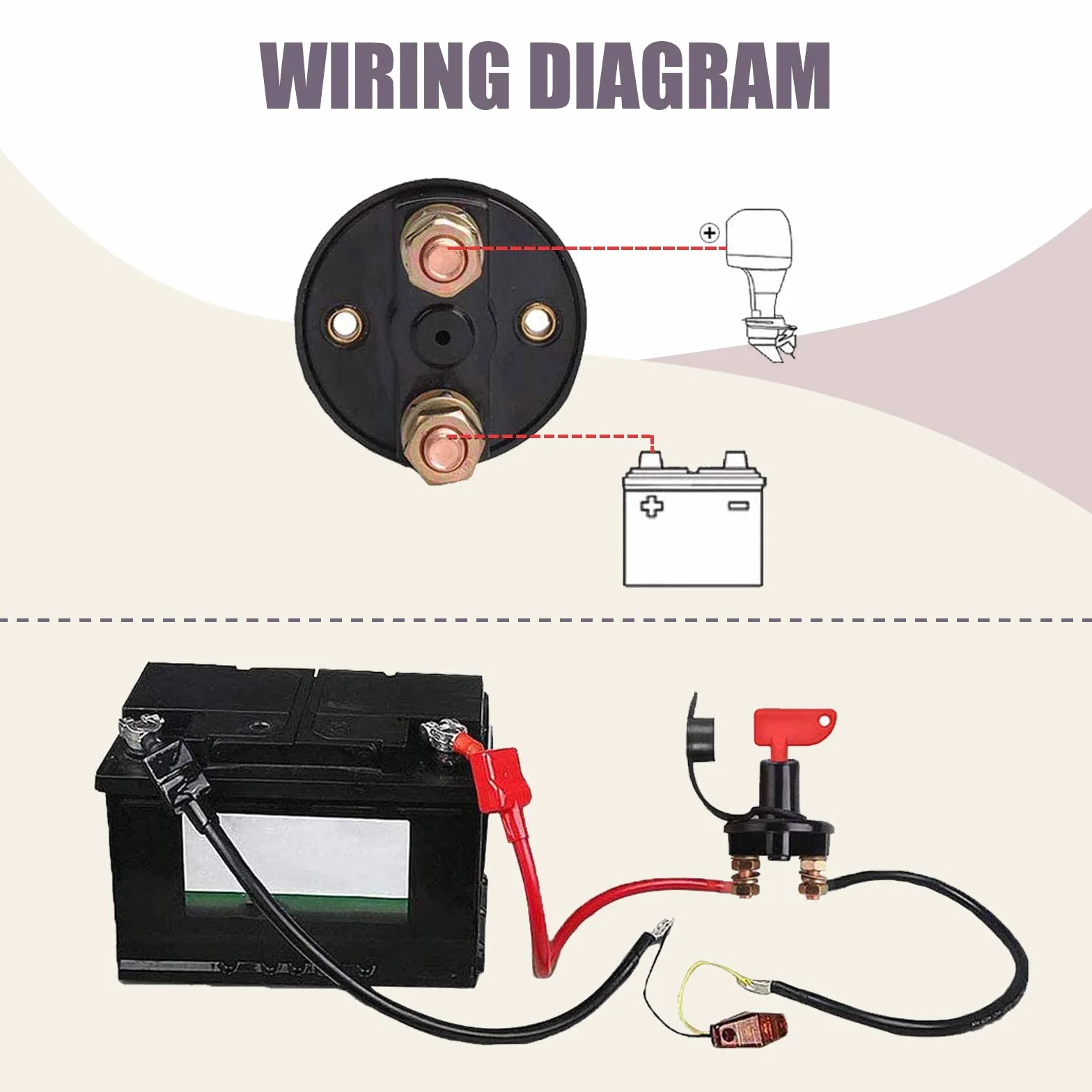 Batteria Principale Interruttore 12V 300A Staccabatteria Isolatore con Chiavi Battery Switch Disconnessione per Auto Barca Camion