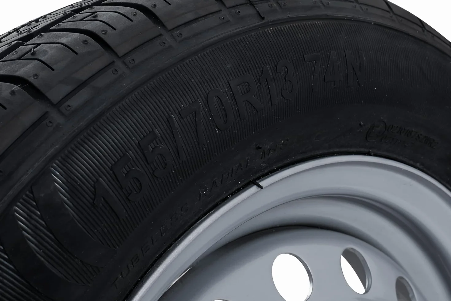 KENDA Ruota per Rimorchio Leggero 155/70 R13 74N, Cerchio in Acciaio 4x130 ET20, Pneumatico KargoTrail 3G per Carrelli da Giardino e Campeggio, Portata Massima 375 kg