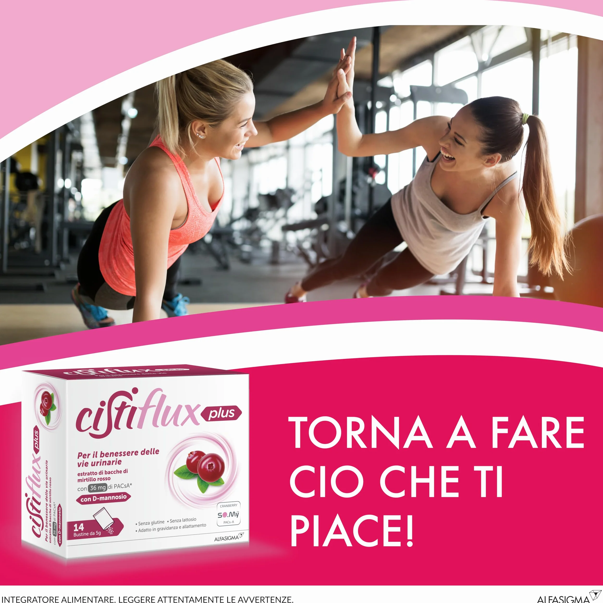 Cistiflux Plus Integratore Mirtillo Rosso Cranberry Americano D-Mannosio Vie Urinarie 14 Bustine Gusto Frutti di Bosco