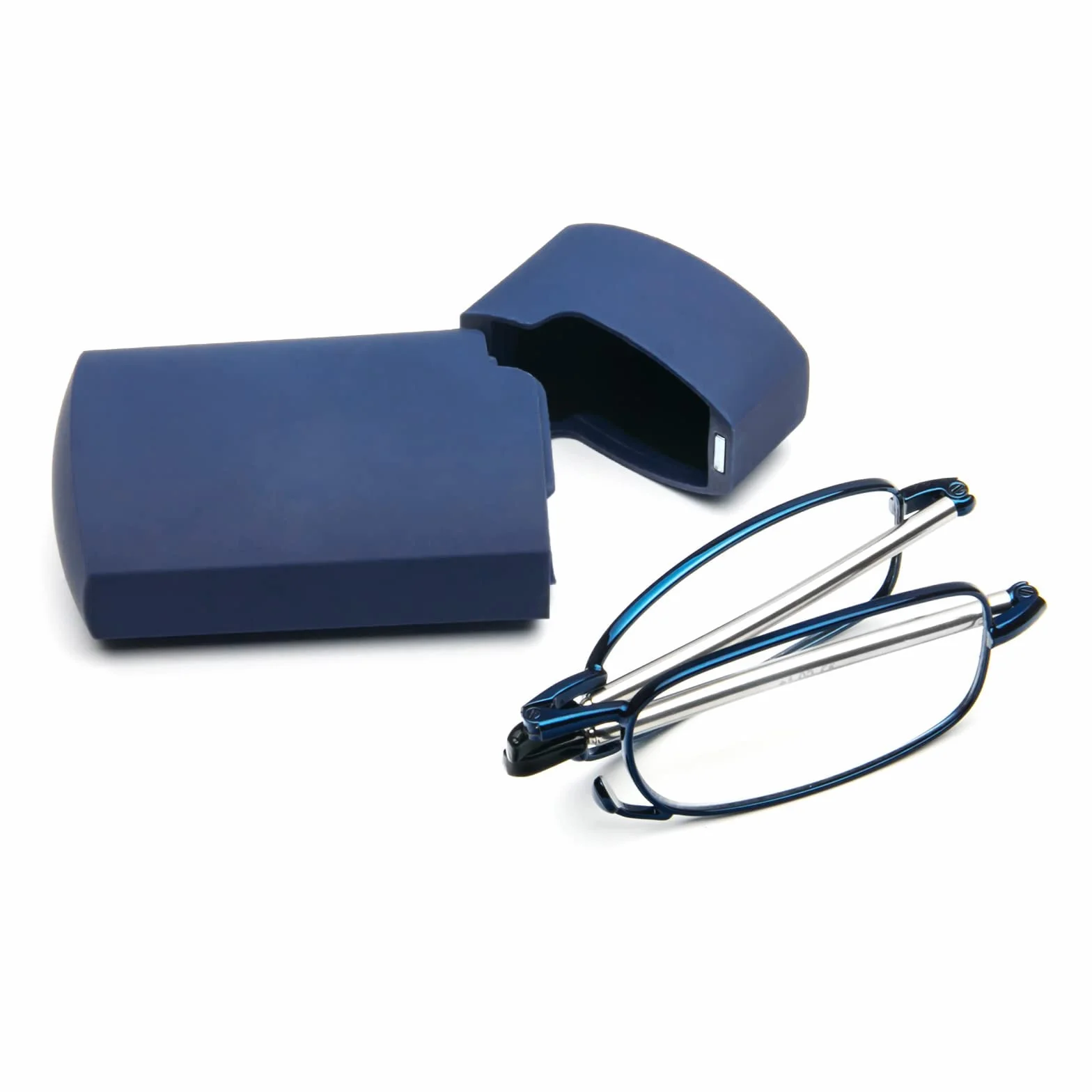 MMOWW Occhiali da lettura Pieghevoli Anti-blu con Aste Telescopiche Custodia Portatile Blu +2.0