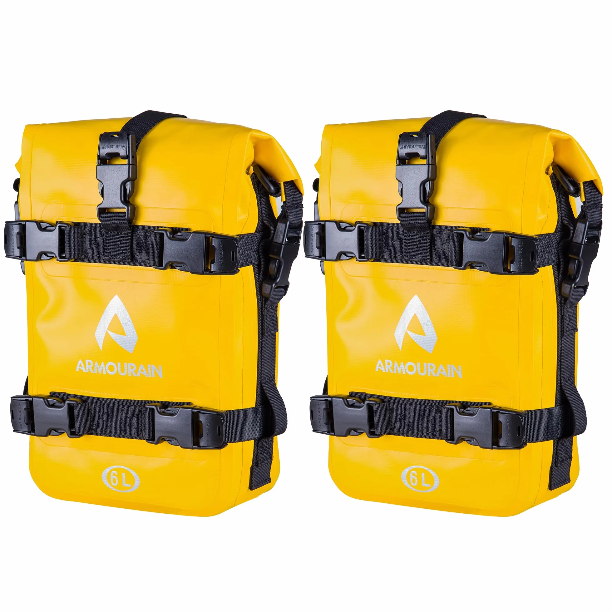 Borse per paraurti per moto in PVC impermeabili 12 L giallo