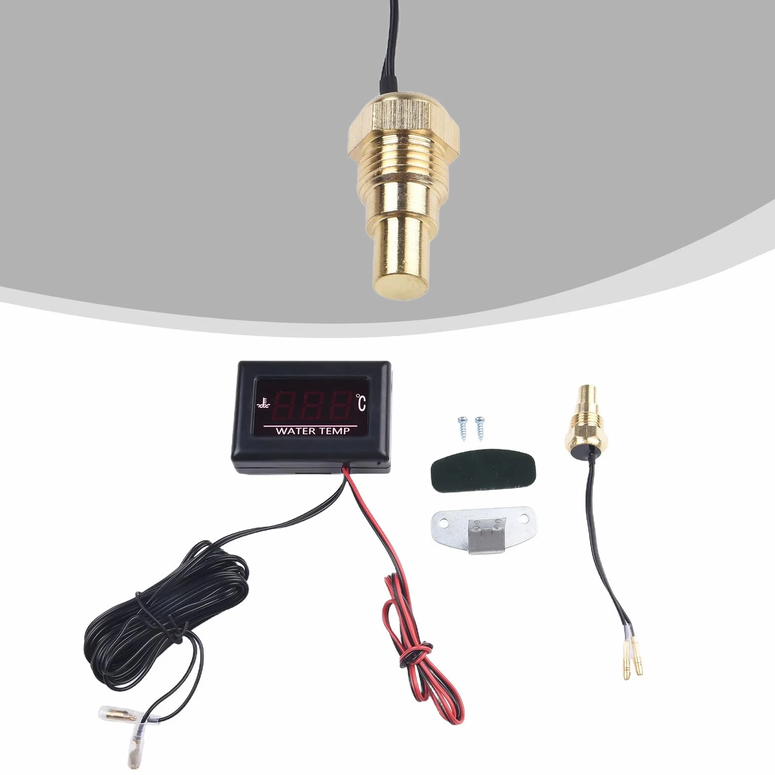 Kit misuratore di temperatura digitale universale per motore auto con sensore e supporto