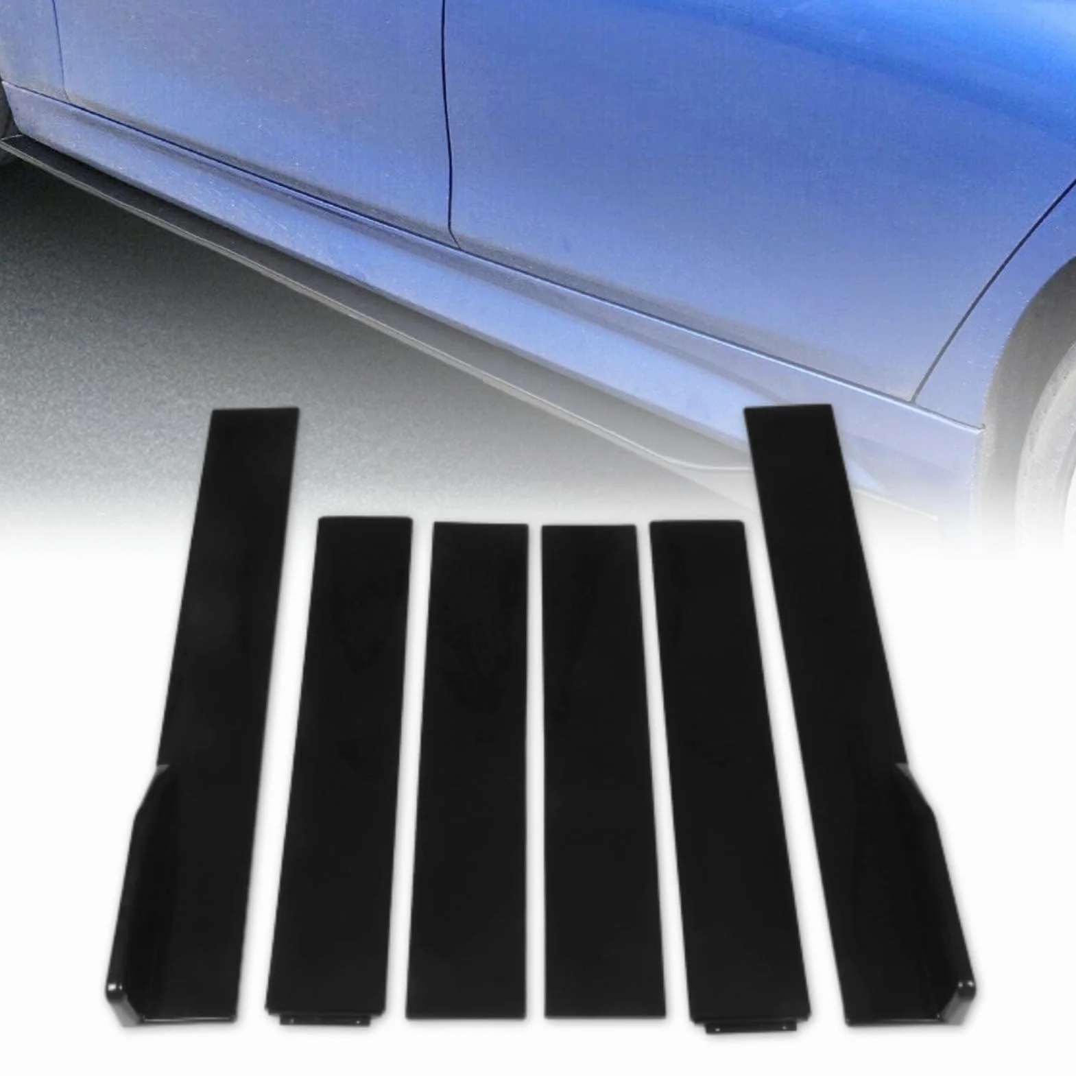 6 Pezzi Minigonne Laterali Inferiori per Auto per Audi Q3 2011-2023, Estensioni per Minigonne Laterali Auto, Splitter Alettoni Laterali Auto Accessori