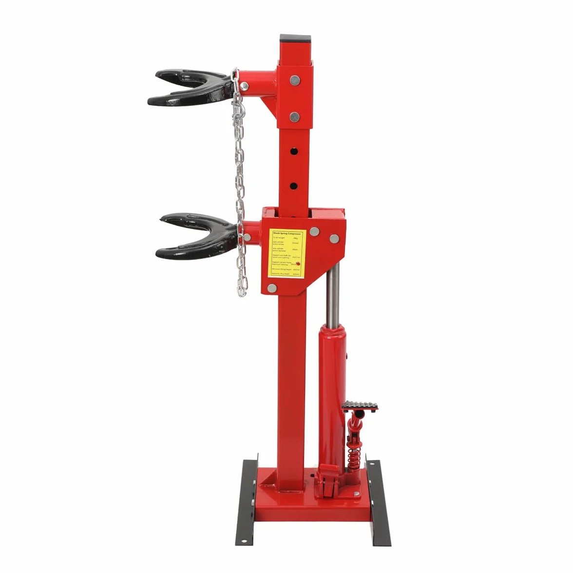 Compressore a Molla Cilindro Idraulico per Auto, SUV, Camion Leggeri, capacità Fino a 3 Tonnellate, Altezza Regolabile (495-820mm), Design con Pedale, Tenditore Idraulico Sicuro e Stabile