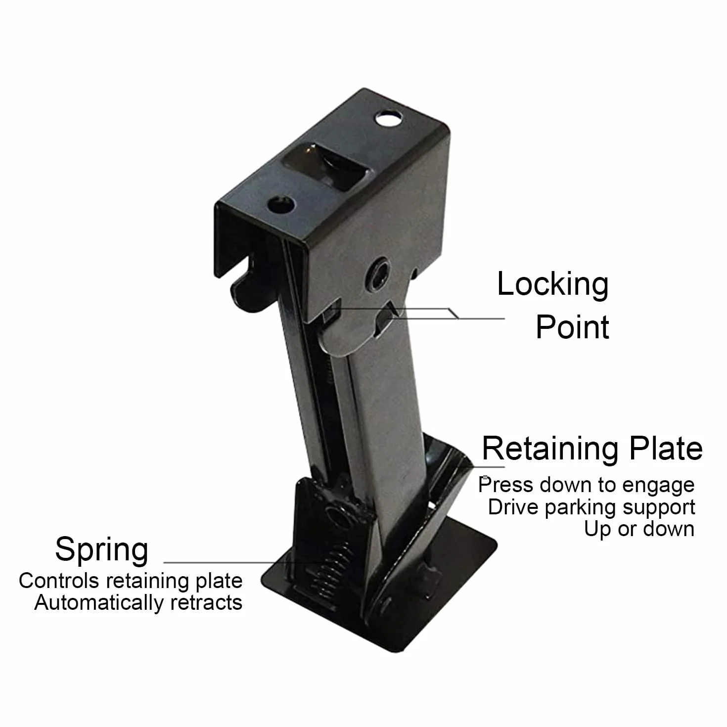 2 Pezzi Piedini Stazionamento Camper,Cric Di Parcheggio,Martinetto Stabilizzatore Per Camper,Supporto Parcheggio Martinetto Regolabile Da 650 Libbre,Adatto Per Camper,Roulotte,Ecc.(Nero)