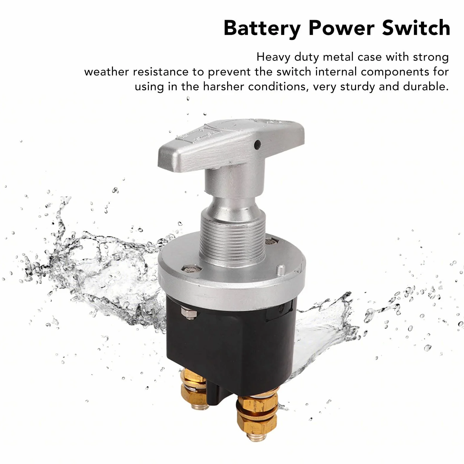 Interruttore Stacca Batteria 12V/24V 300A Impermeabile con Chiave - Scollegamento Sicuro per Auto, Barca, Camion, RV (Incluso Tappo Protettivo)