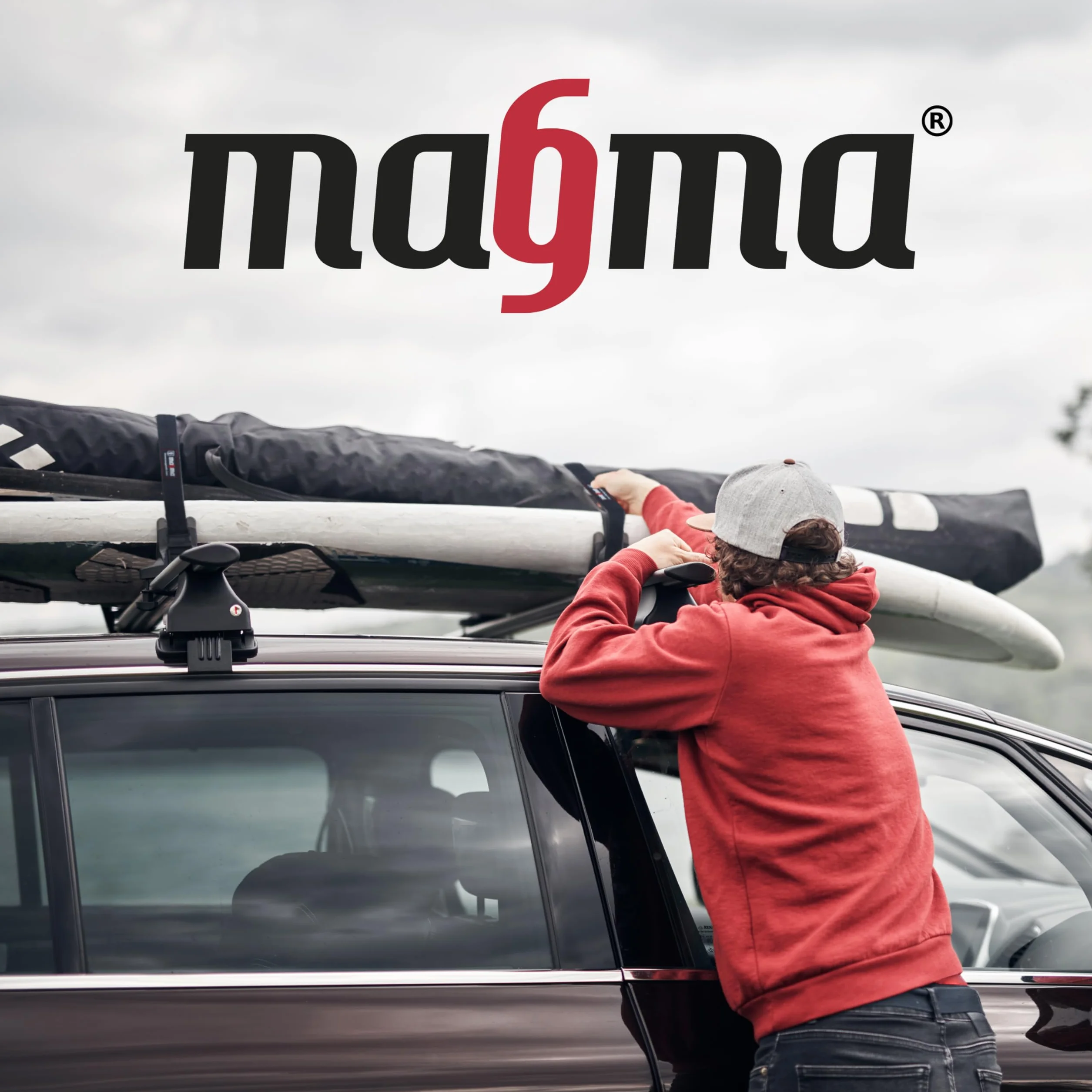 Cinghie di Ancoraggio MAGMA 2 Set Regolabili AntiGraffio per Carichi Bici Kayak Moto Auto 3m Nero