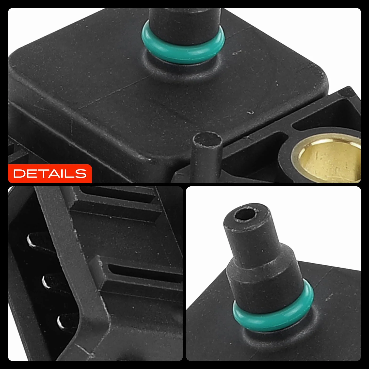 Frankberg Sensore di pressione del tubo di aspirazione Compatibile con Serie 1 E87 118d 120d 2.0L 2004-2011 Serie 3 E46 318d 330d 330xd 2.0L 3.0L 2001-2005 Serie 3 E90 2.0L 2004-2011 3148000052