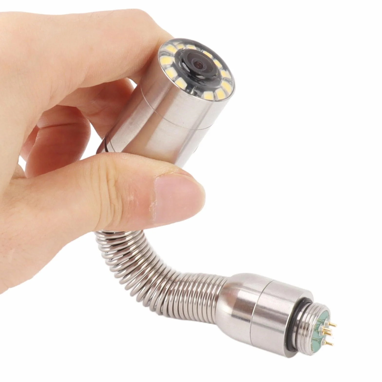 Endoscopio Professionale 23mm Testa Telecamera Ispezione Fognature Acciaio Inossidabile IP68 12 LED