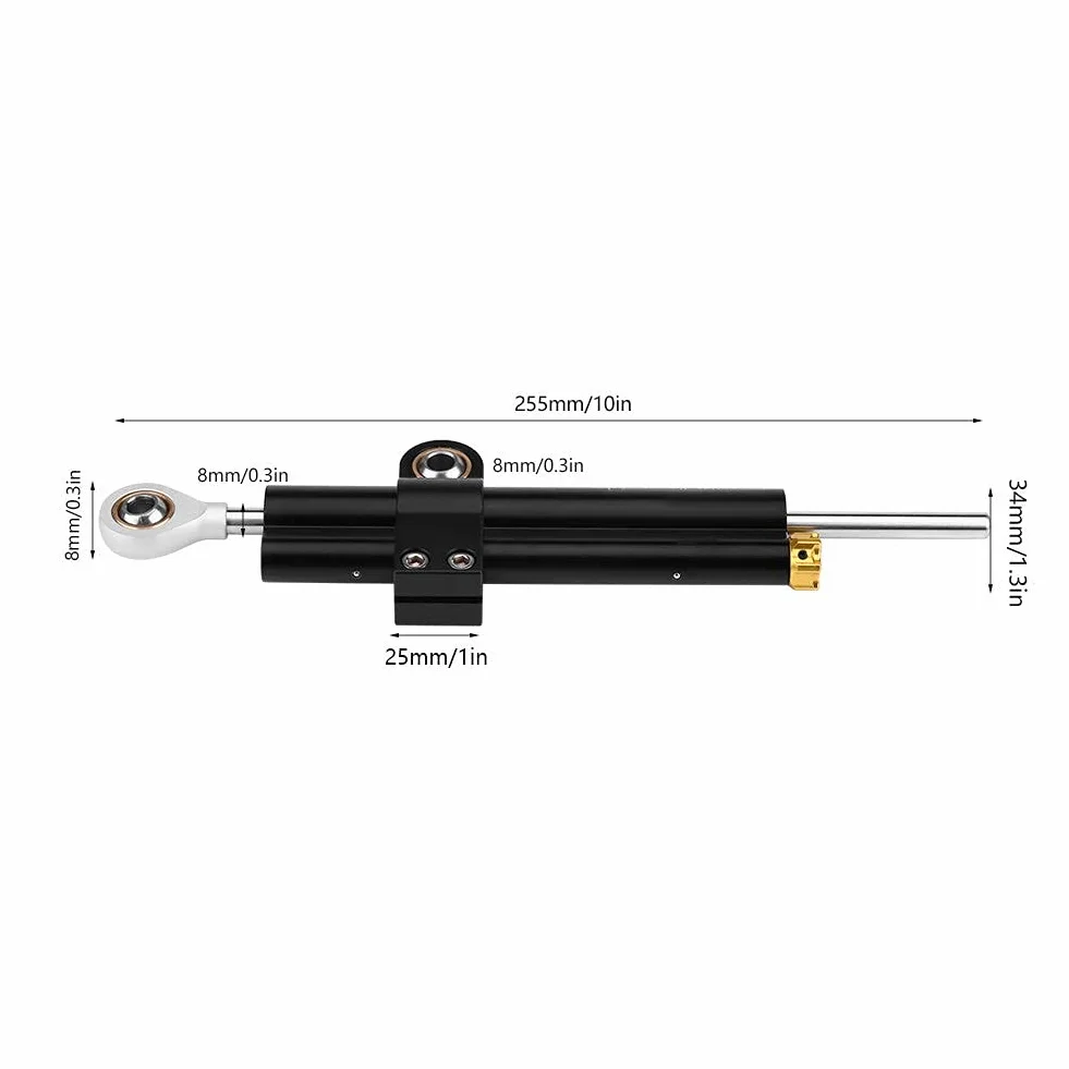 Staffa Per Faretti Moto - Stabilizzatore Ammortizzatore Di Sterzo Universale CNC Regolabile, Adatto Per RD 350