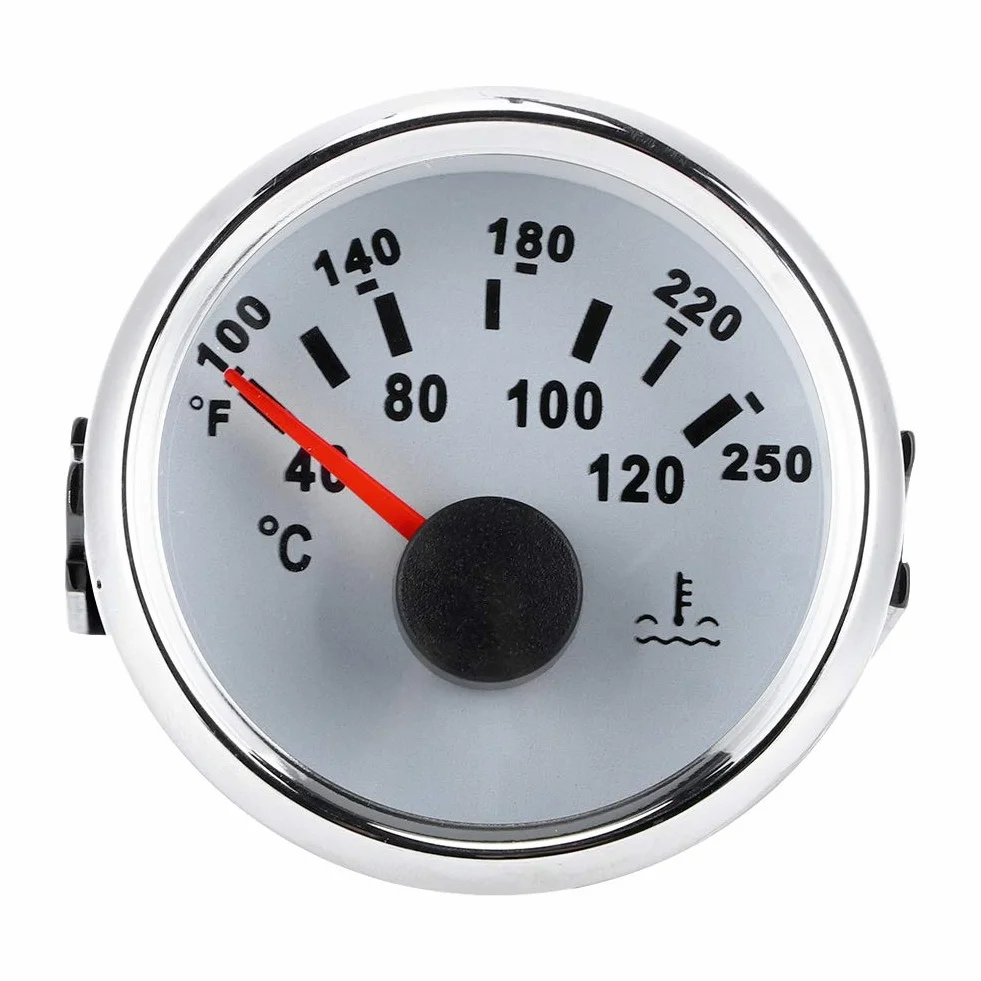 Aramox Indicatore Temperatura Acqua Marina 52mm 40 120°C IP67 Impermeabile Acciaio Inossidabile 316L 12V 24V per Motori Barche