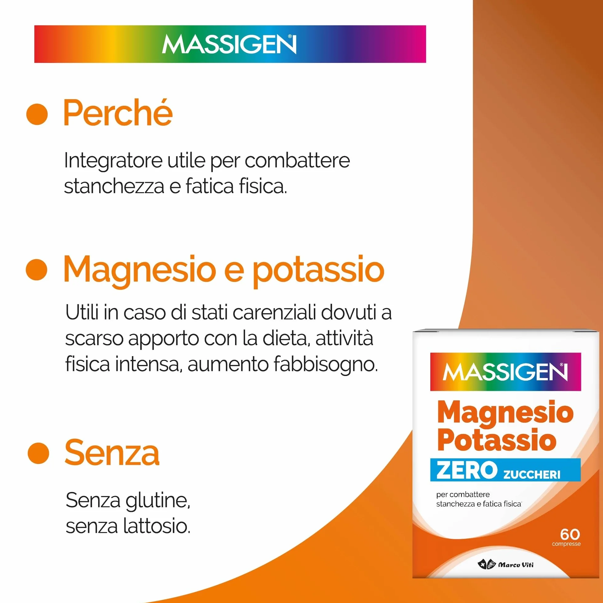 Massigen Magnesio e Potassio 60 Capsule Integratore Equilibrio Elettrolitico