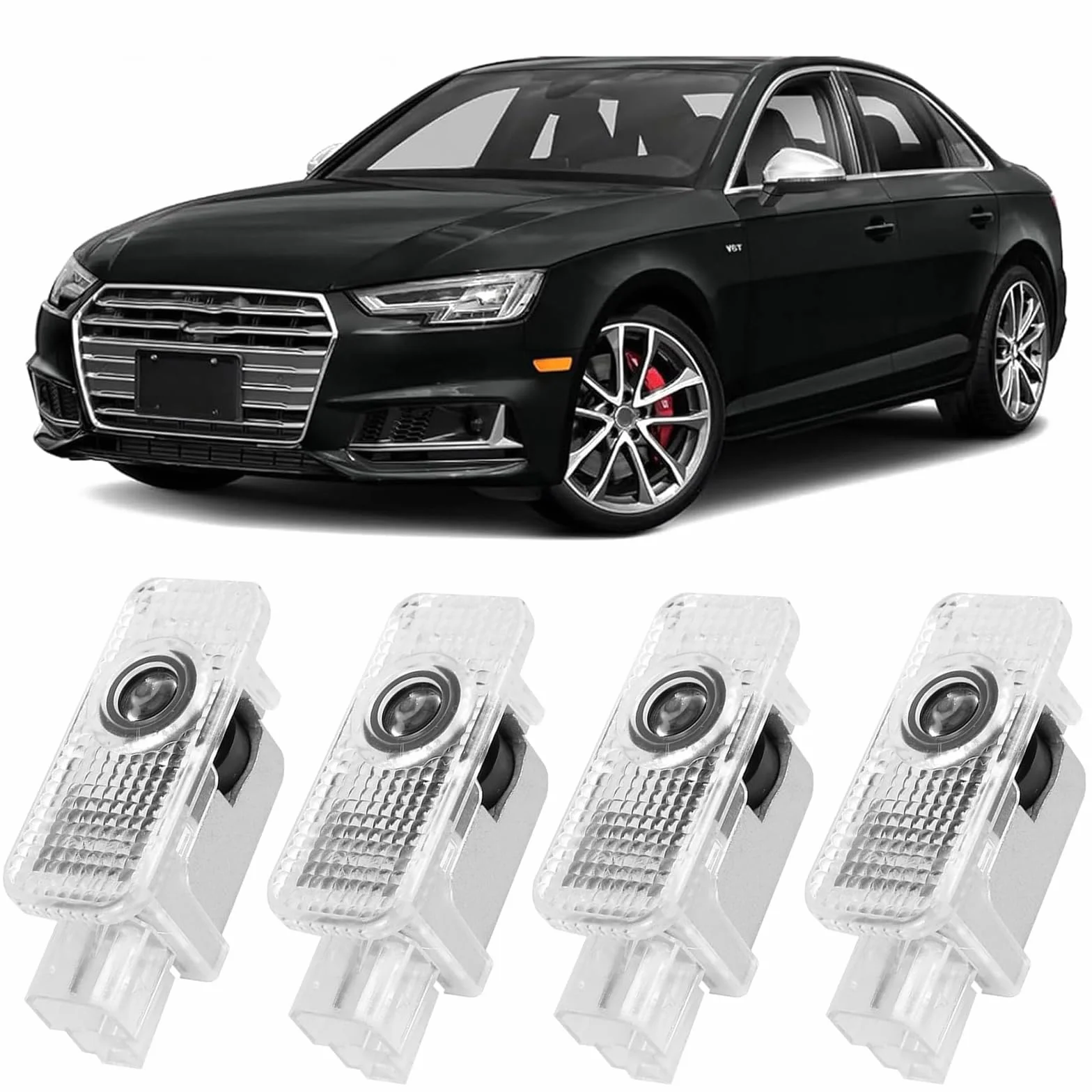 Luci Proiettore Porta LED per A1/A3/A4/A5/A6/Q3/Q5/Q7/A7/A8/R8/TT, Illuminazione d'Ingresso Auto