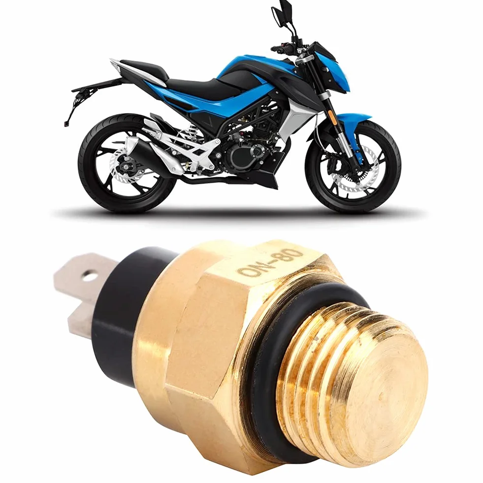 Interruttore della Temperatura della Ventola Interruttori della Temperatura Dell'acqua del Radiatore del Motociclo Interruttore del Sensore di Temperatura del Termostato della Ventola di Raffreddament