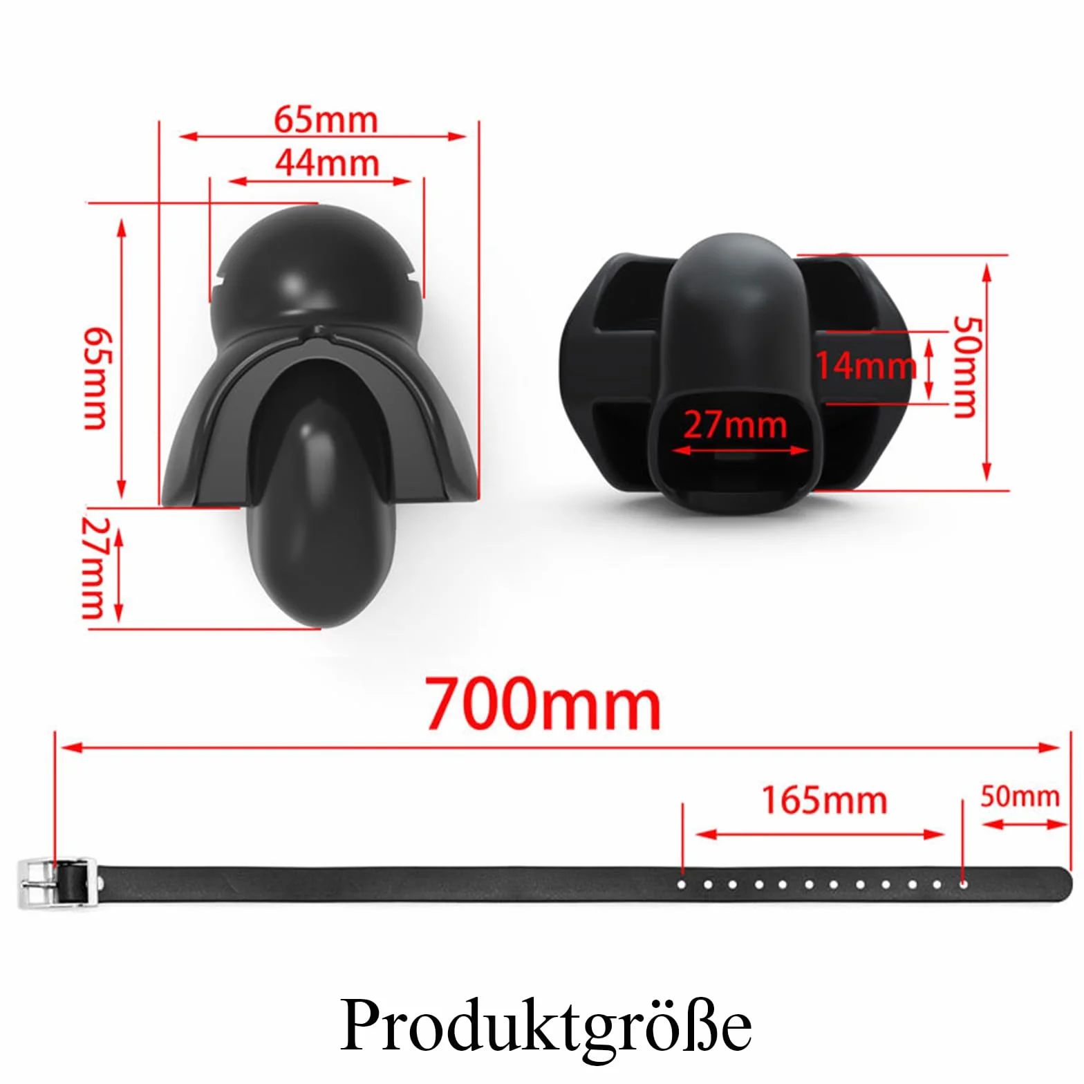 BDSMAGE Gag SM Sex Toy Estremo per Coppie, Mouth Extreme BDSM Toy Hard, Set di Schiavi (Nero)