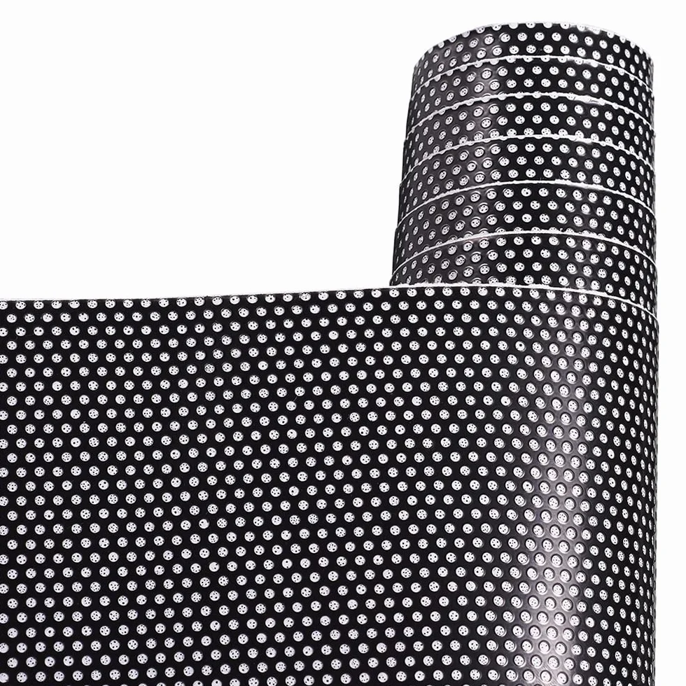 Blueshyhall Pellicola per parabrezza, traforata, nera, per auto, protezione solare per interni, perforata, autoadesiva, per tetto, porta, balcone, ufficio (30 x 120 cm)
