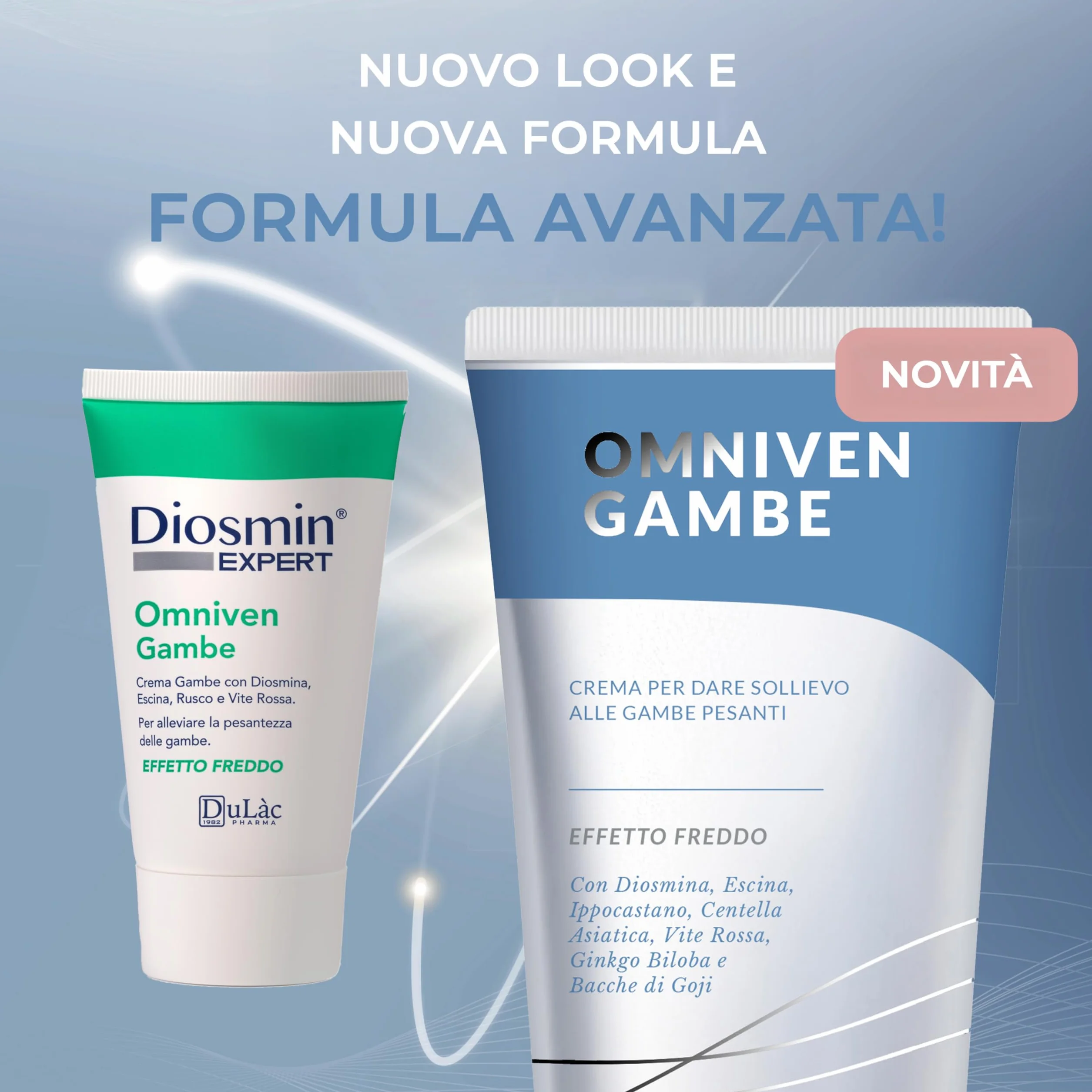 Dulac Omniven Crema Gambe Pesanti Effetto Freddo 150 ml Microcircolo Circolazione Diosmina Rusco Vite Rossa Made in Italy