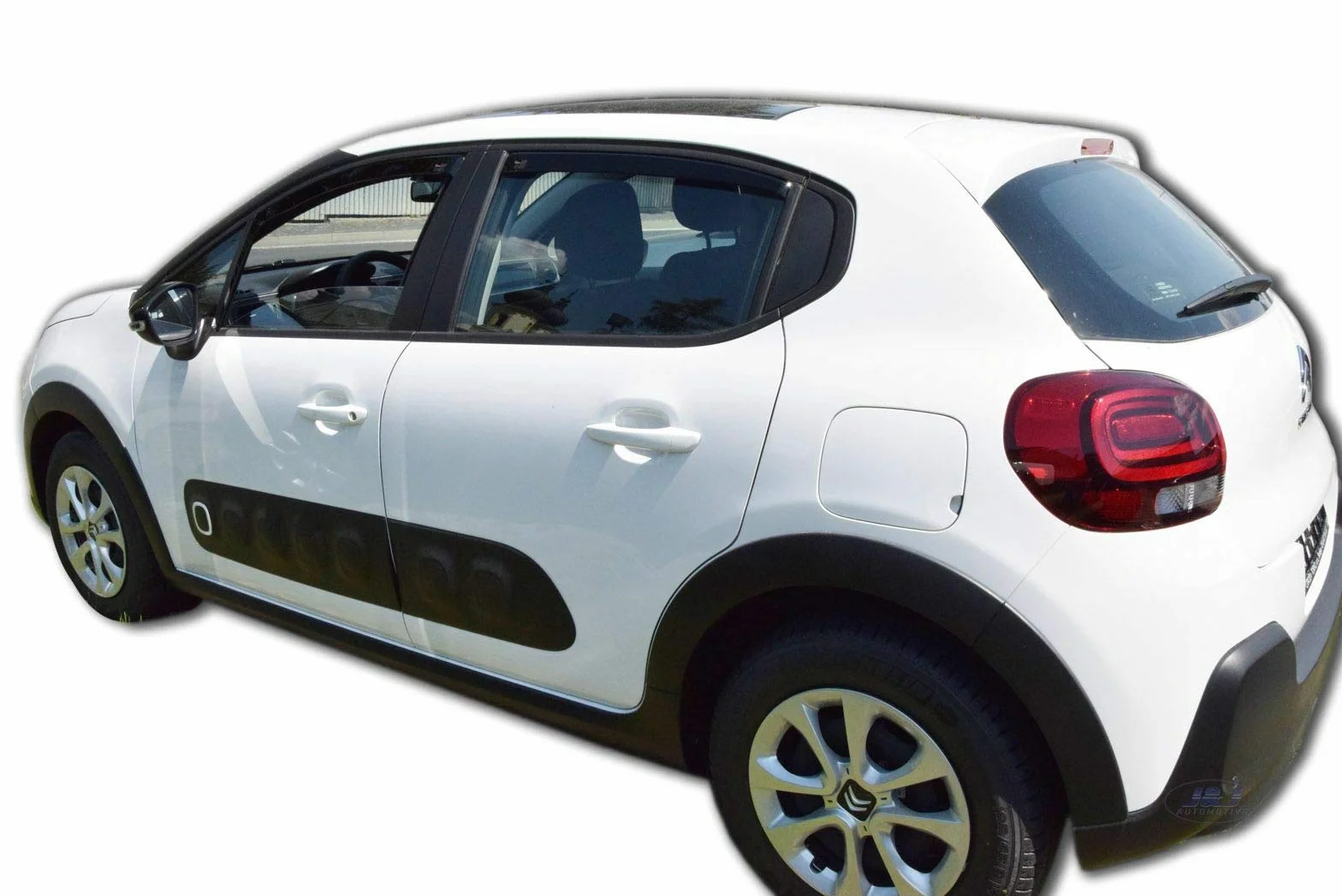 Deflettori d'Aria J&J AUTOMOTIVE per Citroen C3 2016-2023, Set da 4 Pezzi Nero Fumé