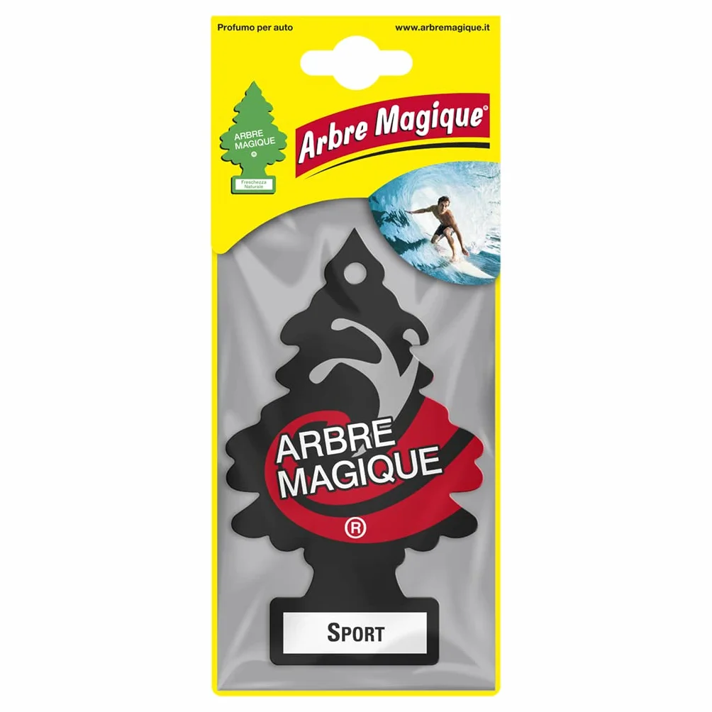 Arbre Magique Profumatore Auto Fragranza Sport Durata 7 Settimane Made in Italy