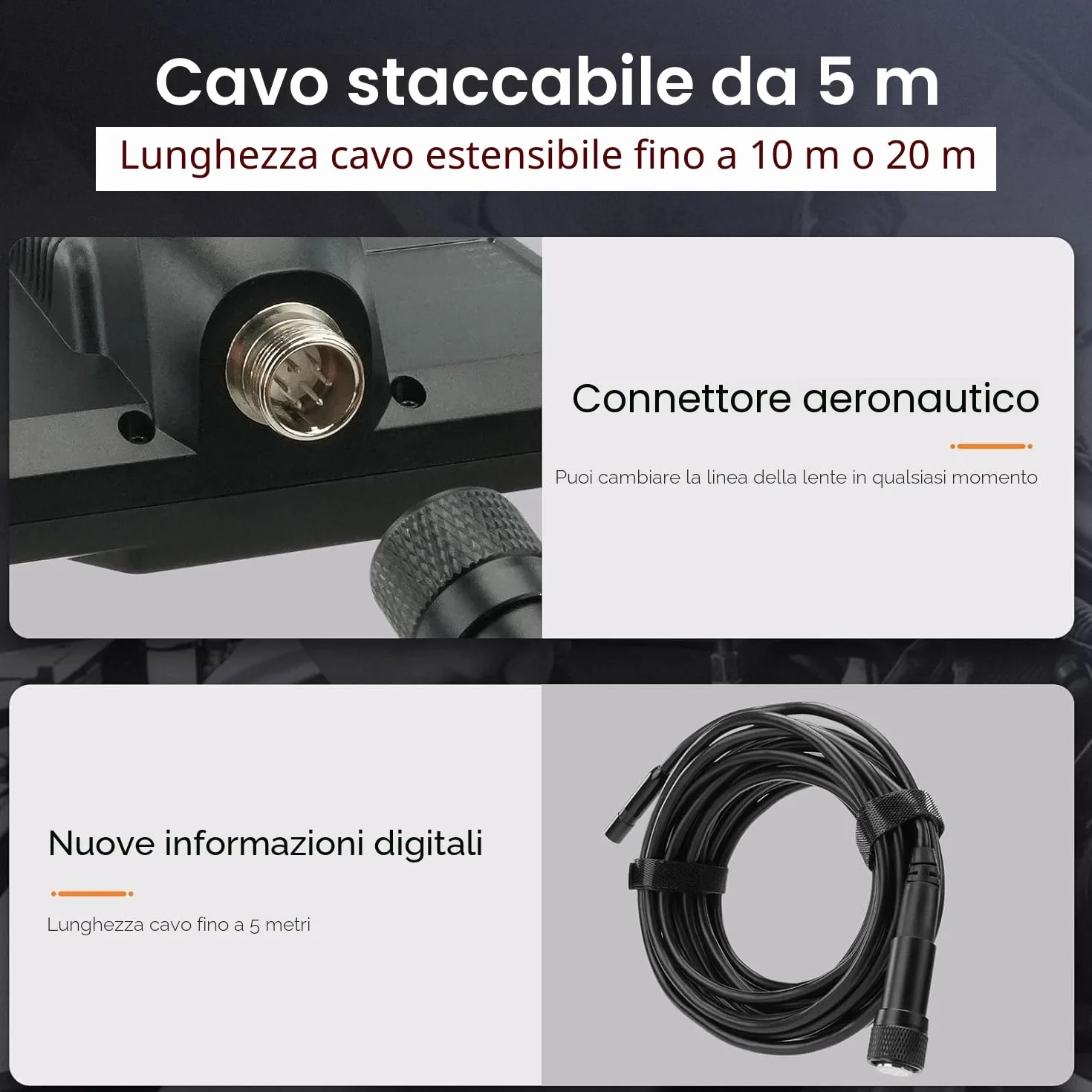 Svbony SM501 Telecamera Endoscopica 4,3'' IPS 32GB HD IP67 8 LED