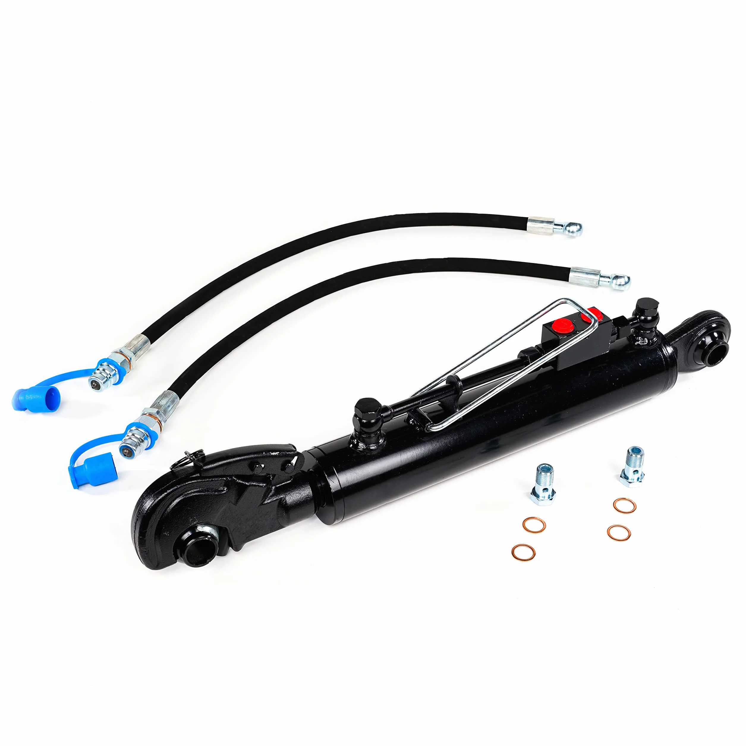 Terzo punto idraulico per trattore CAT2 280 mm Corsa Bloccaggio completo tubi nippli