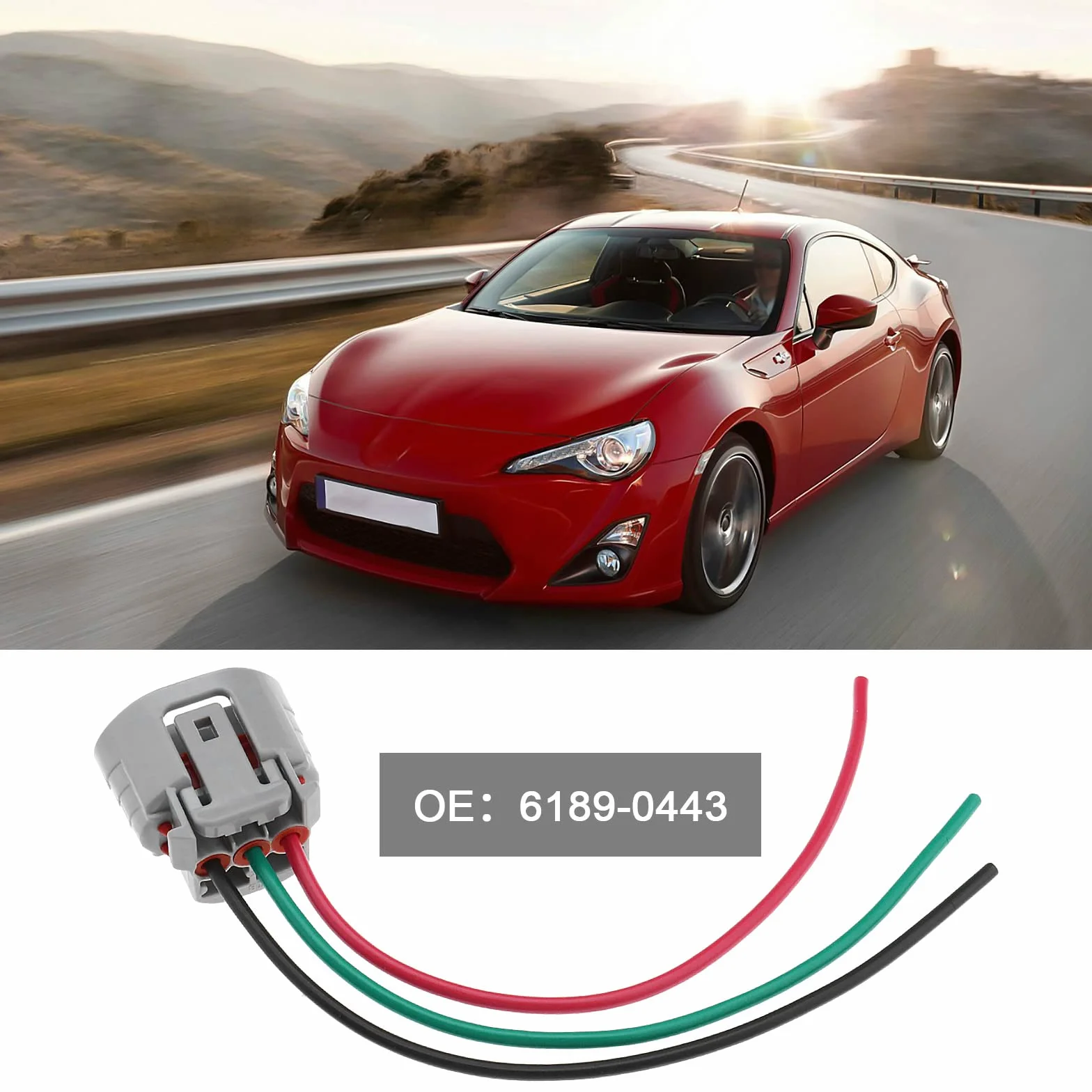2 x 3 pin alternatore spina connettore cablaggio sostituzione 6189-0443 compatibile con Toyota compatibile con connettore alternatore Lexus spina a 3 pin precablata