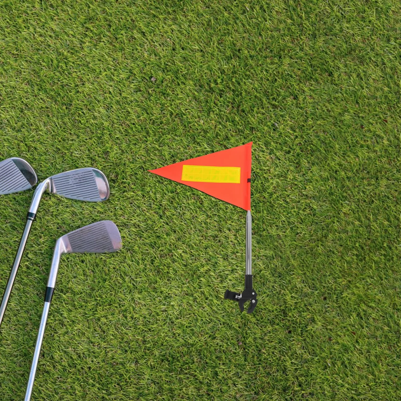 Veemoon Bandiera Telescopica Riflettente 1,65m Arancione per Golf Cart e Sedie a Rotelle