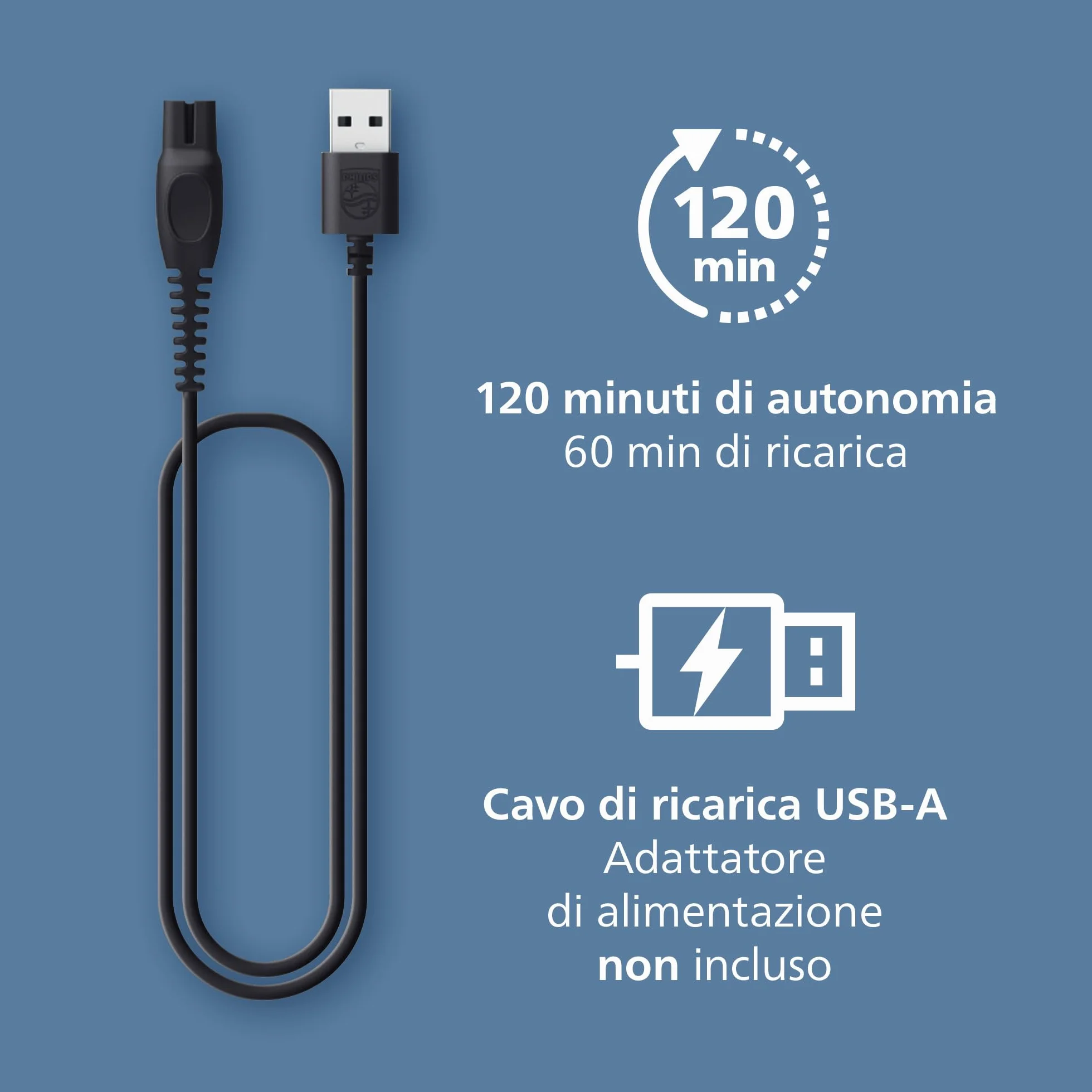 Philips Serie 7000 Regolabarba BT7660/15 Lame Metallo Autoaffilanti 40 Impostazioni Lunghezza BeardSense Impermeabile