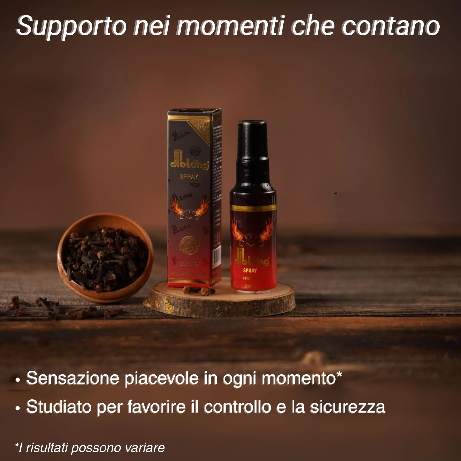 Afrodisiaco Spray Ritardante Erboristico Diblong 30ml Formula Naturale per Supporto nel Tempismo