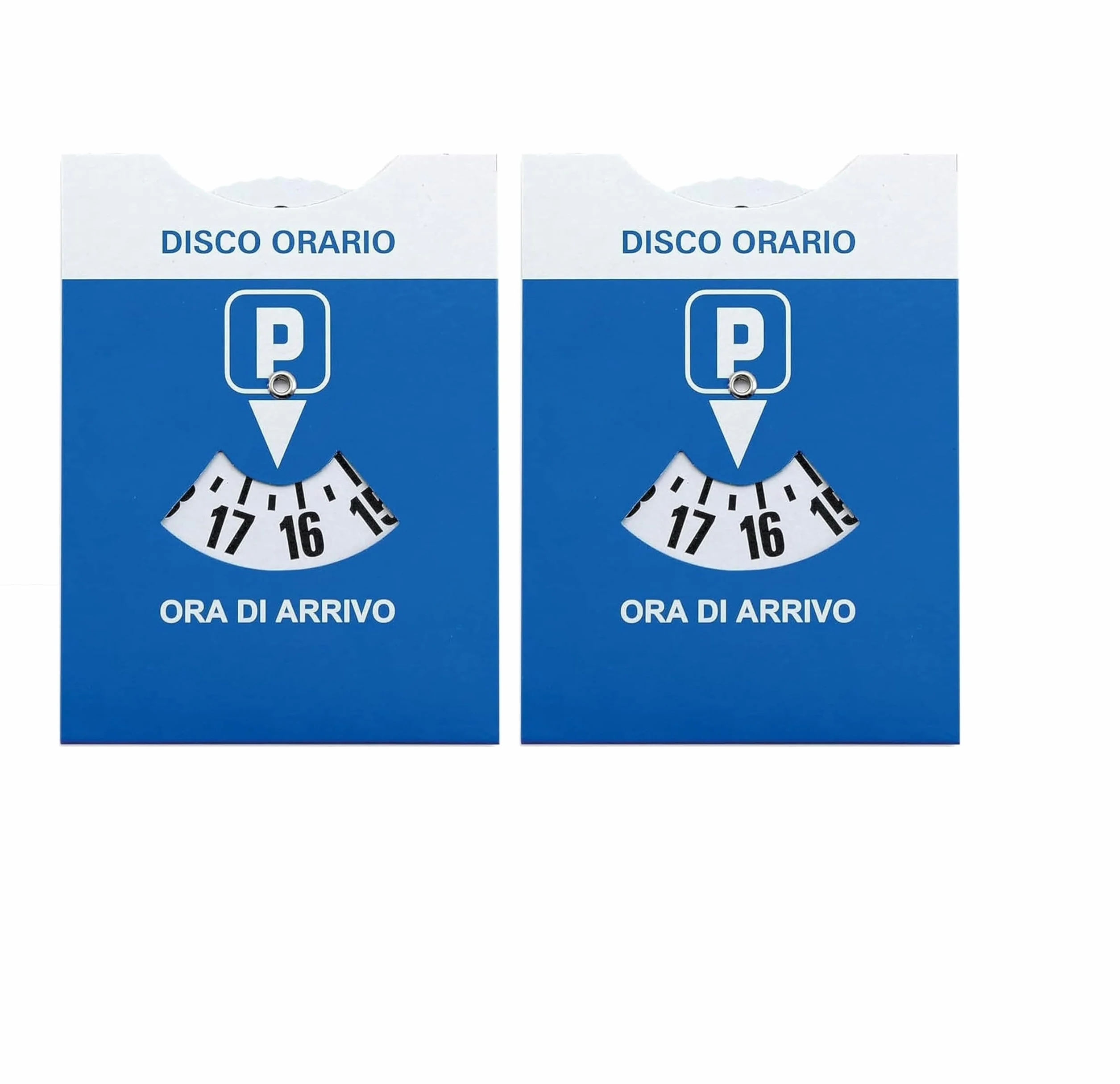 PAIF Disco Orario Auto Europeo 15x12 cm Parchimetro Italiano con Busta Protettiva PVC