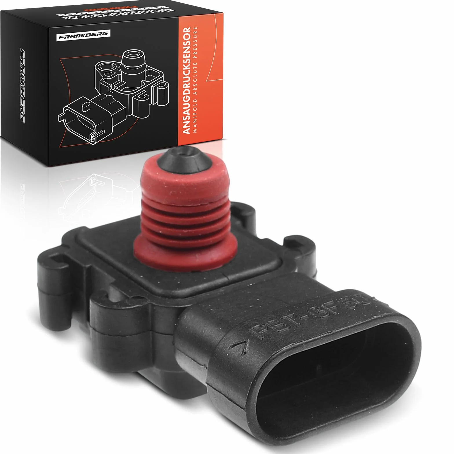 Frankberg Sensore pressione differenziale Compatibile con Vivaro Furgone X83 M.e.g.a.n.e II Coupé-Cabriolet EM0/1 V40 Station Wagon 645 Laguna II Grandtour KG0/1 Space Star MPV DGA 16255839