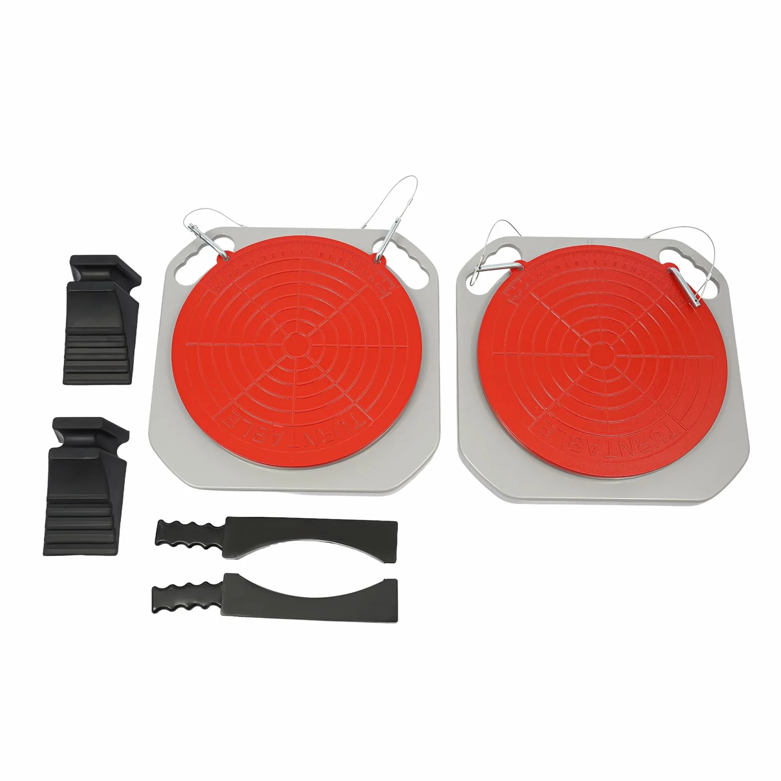 Piastre girevoli in alluminio per allineamento ruote 40x40 cm 3t 360° Set di 2