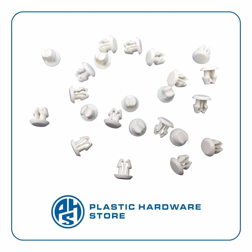 Kit Rivetti Porta Targa in Nylon (Plastica), Facili da Montare, per Fissaggi Targhe, Dimensione Standard, Auto, Moto, Furgone - Blu e Bianco - 100 pezzi - Plastic Hardware Store