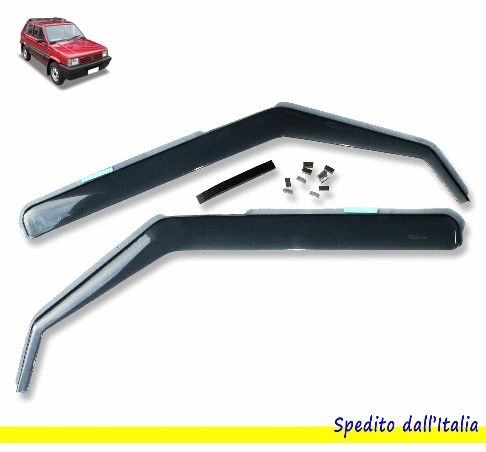 Deflettori aria Panda 141 4x4 e 750 1986-2003 sportivi fume finestrini porte anteriori