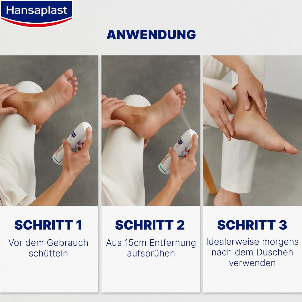 Hansaplast Deodorante 2 in 1 per Piedi 150 ml Antibatterico Spray