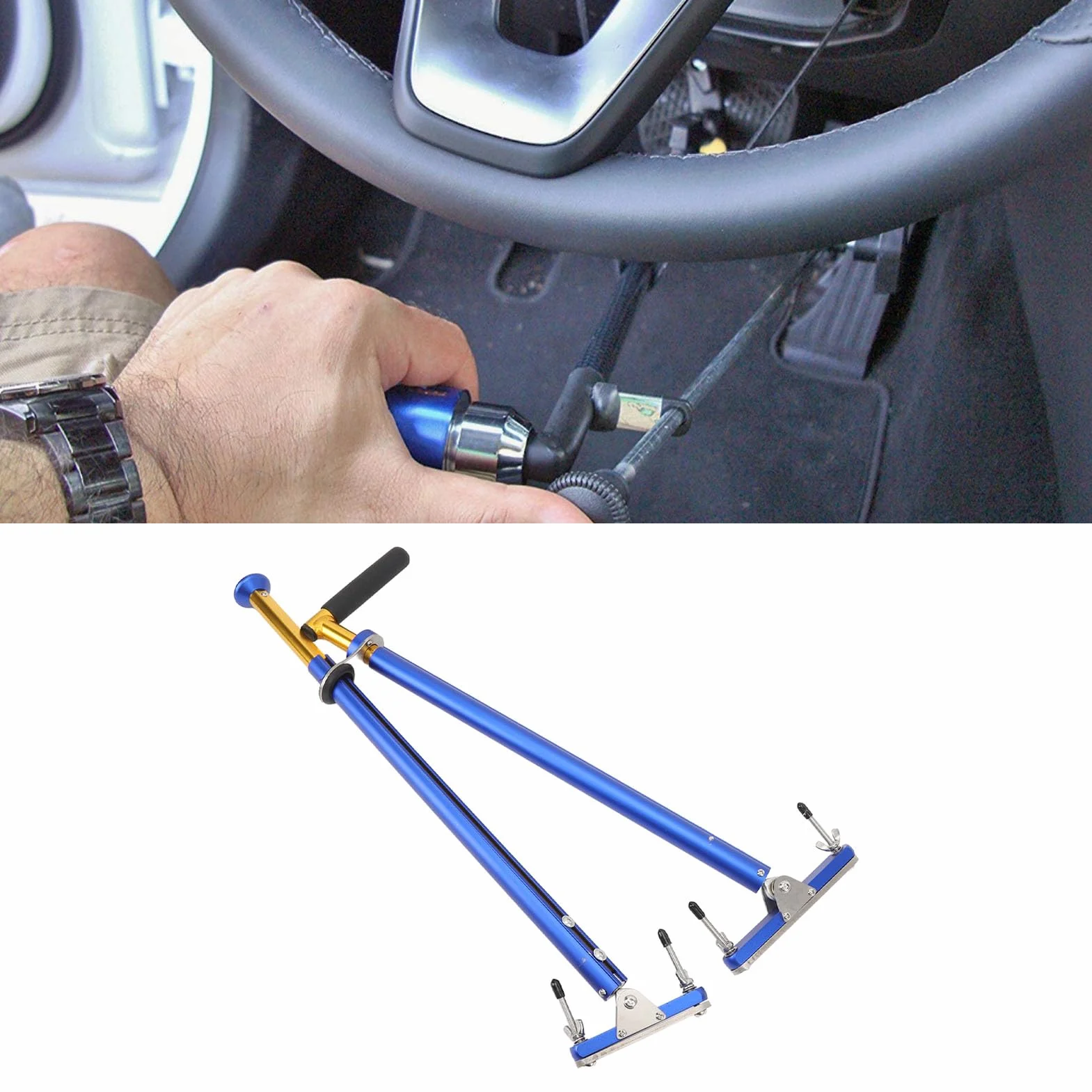 KIMISS Comando Manuale di Guida per Handicap Regolabile per Veicoli con Automatico