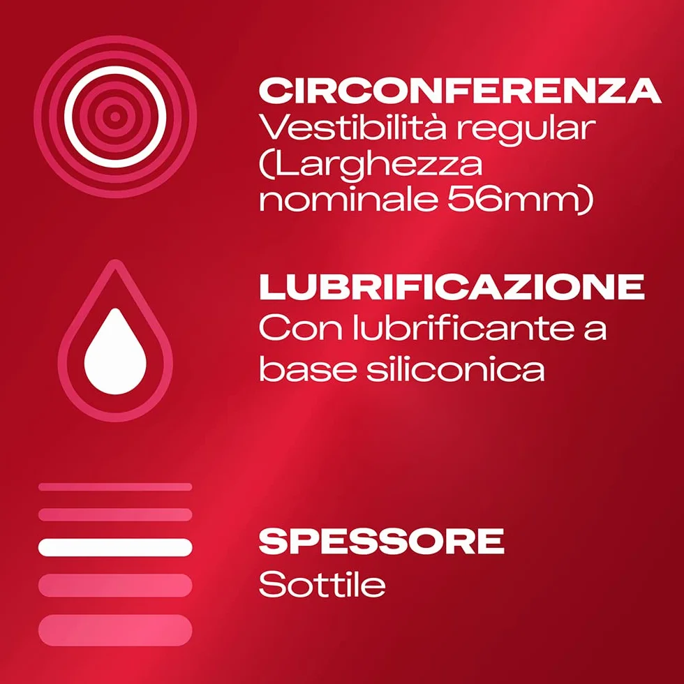 Durex SuperSottile Preservativi Ultra Sottili Vestibilità Regular 10 Profilattici
