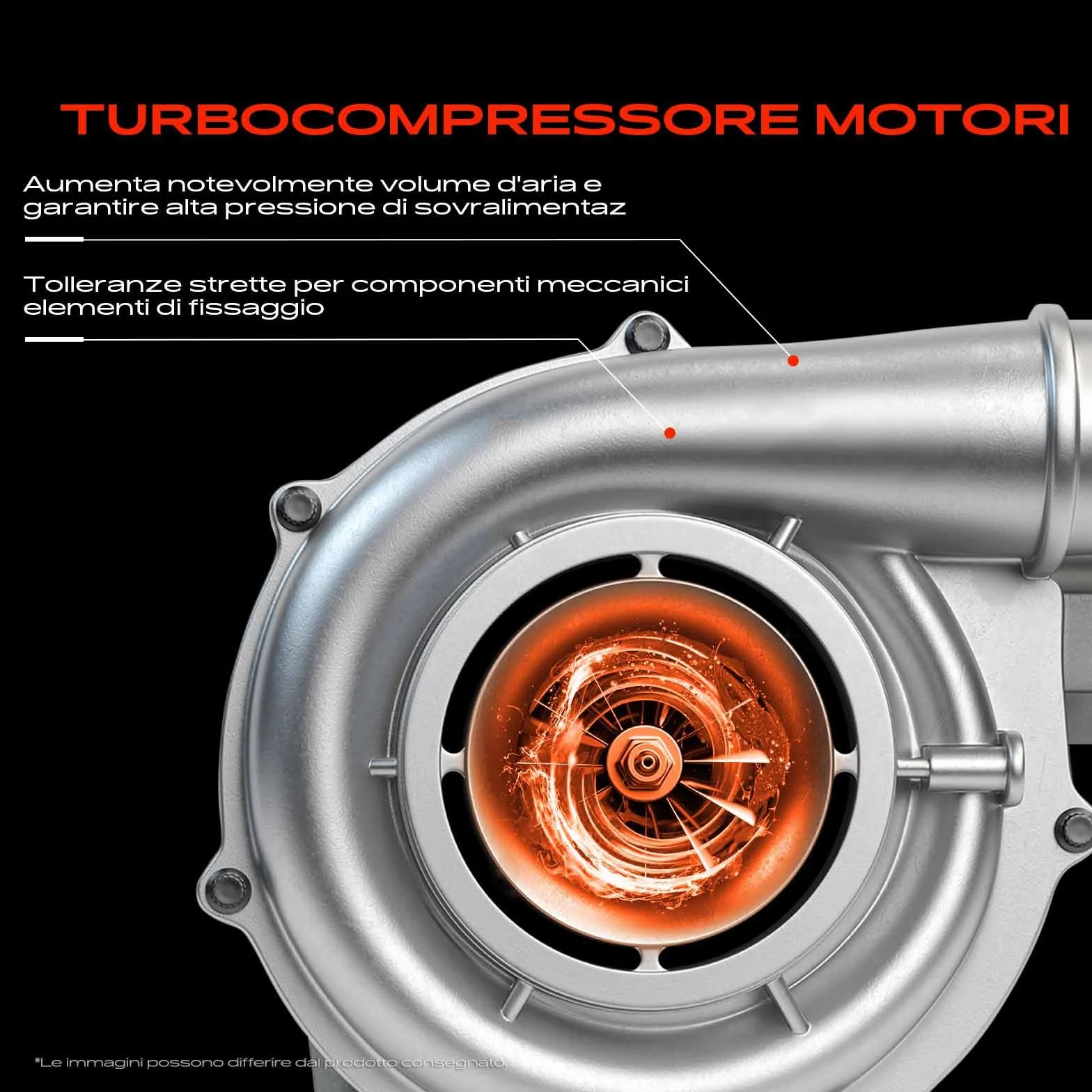 Frankberg Turbocompressore a gas di scarico Diesel Compatibile con Berlingo Multispace B9 1.6L C-Max DM2 1.6L C4 Grand Picasso I UA 1.6L M.i.n.i R56 1.6L C30 533 1.6L Replace# 9663199280