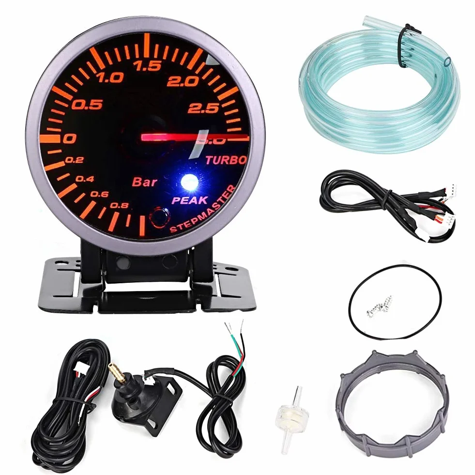 Indicatore Turbo 3 BAR 60mm, LED Doppio Colore, per Auto