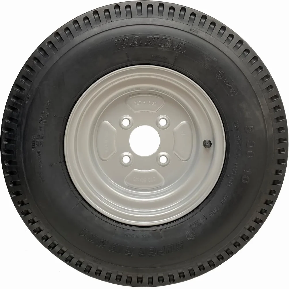 Parnells - Kit Rimorchio ad Alta Velocità - 2 Pneumatici e Ruote, 5.00-10 + 2 Mozzi PCD da 100 mm, Assali 35x35 mm, Diametro 508 mm, Capacità Totale 710 kg - Senza Intoppi, Ruote Omologate